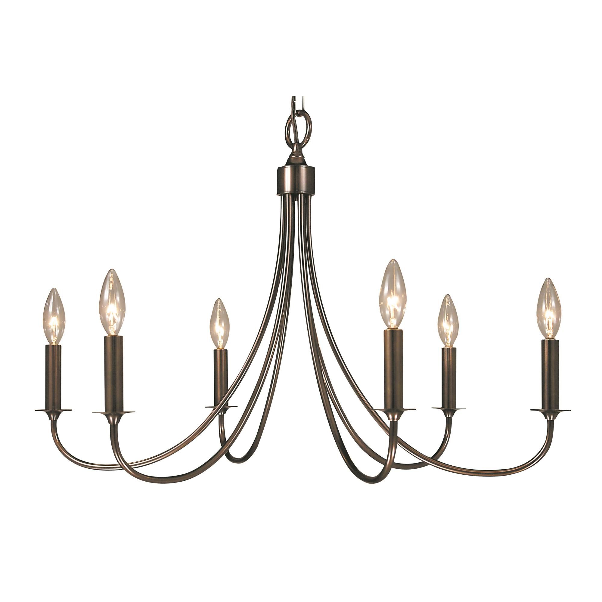 Maisonette 28 Inch 6 Light Chandelier by Framburg