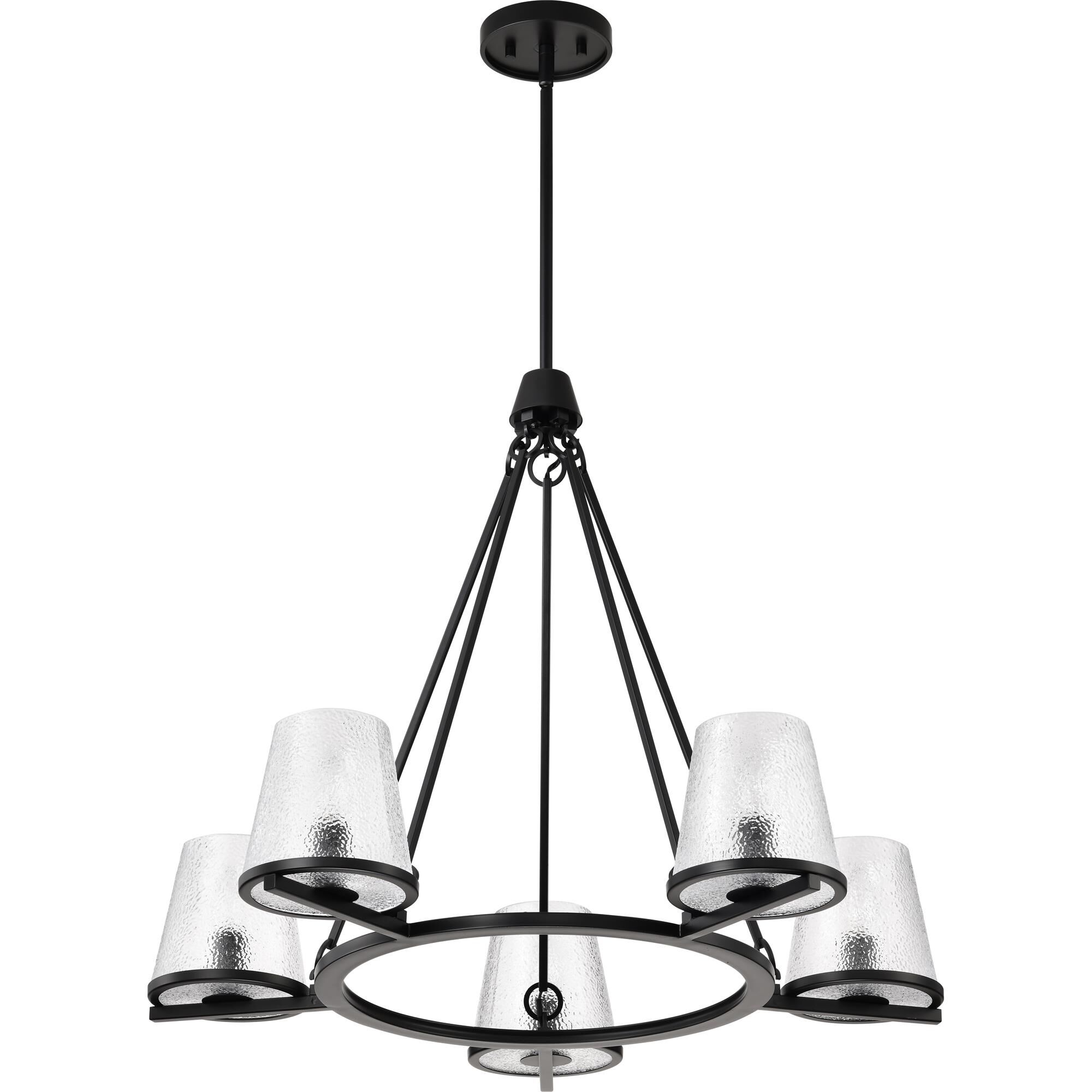 Shown in Black finish and Hammered glass