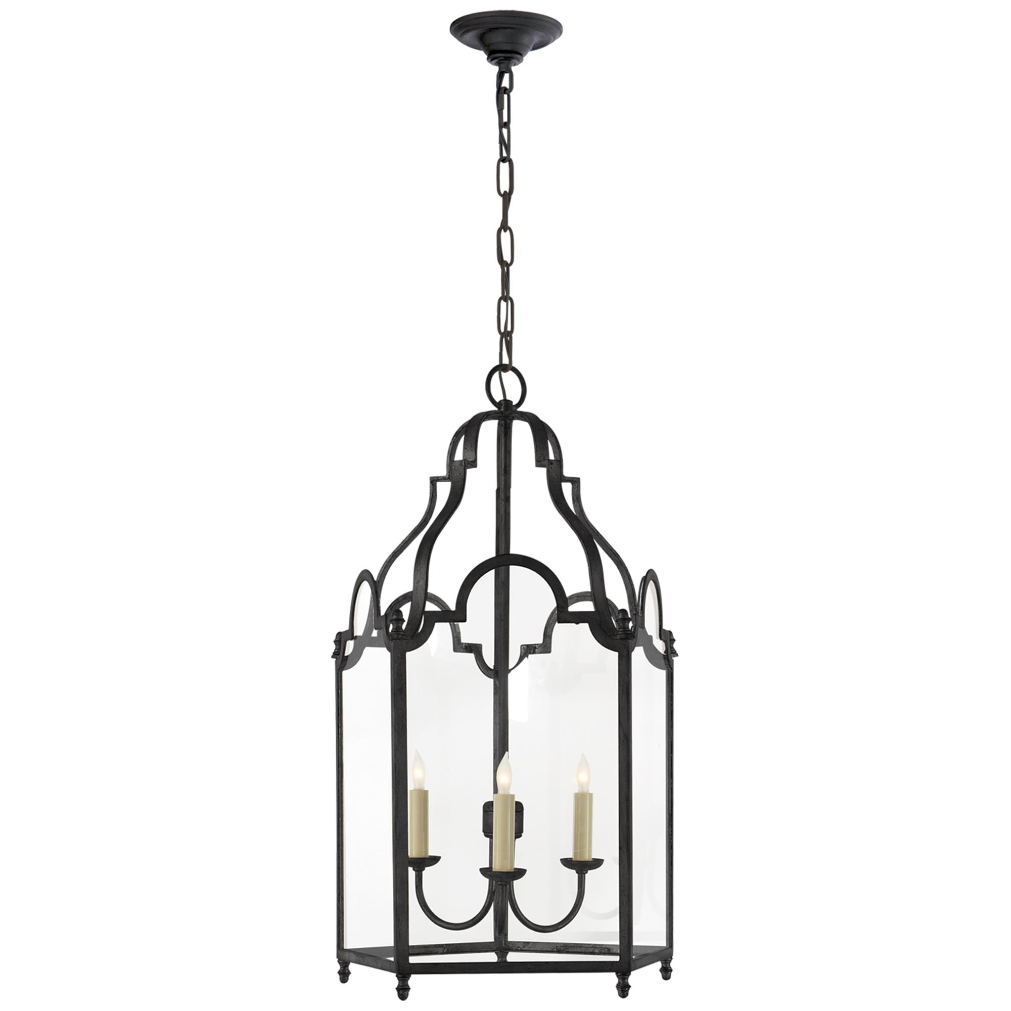 Shown in Blackened Rust finish and Clear glass
