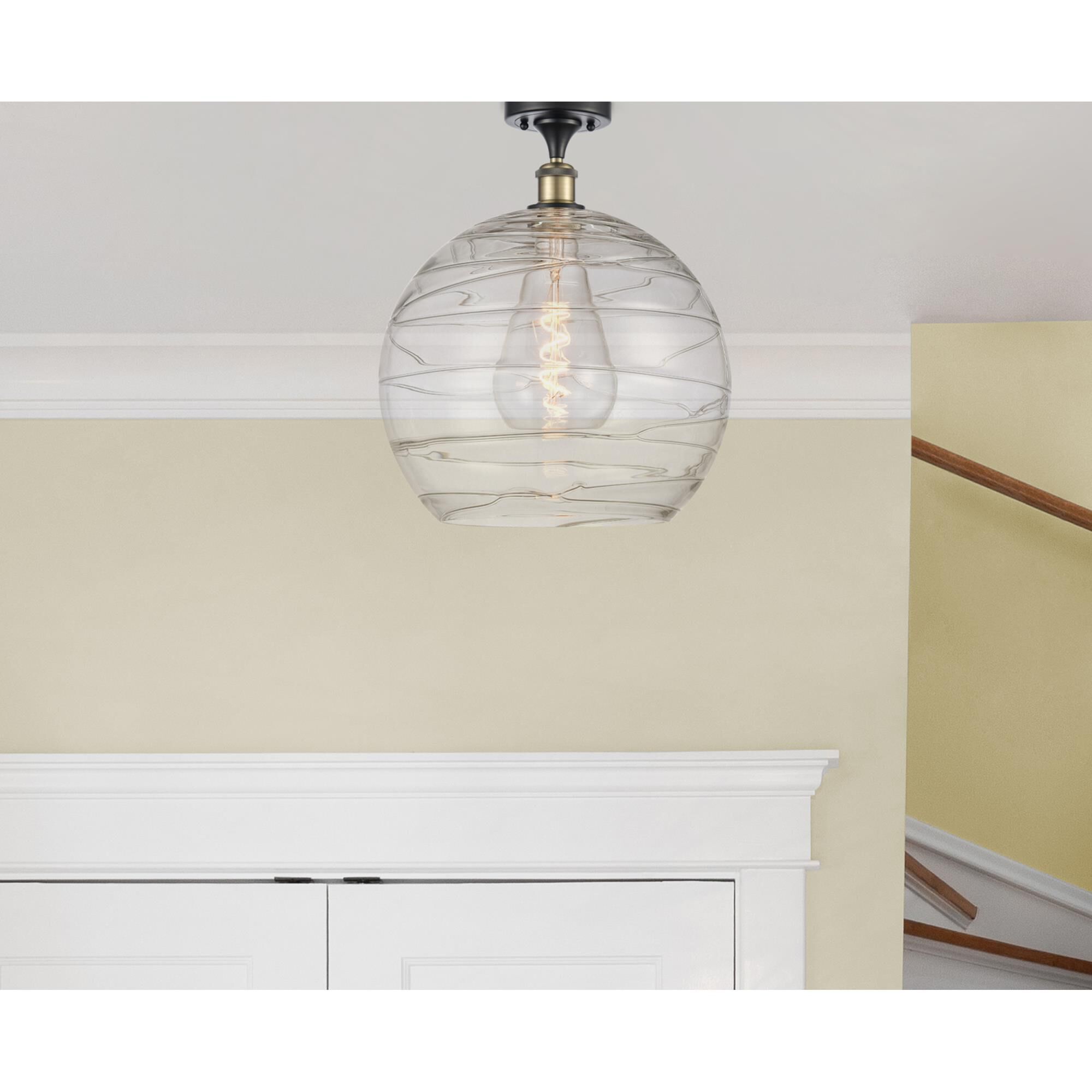 Bruno Marashlian Athens Deco Swirl 14 Inch Semi Flush Mount by Innovations Lighting