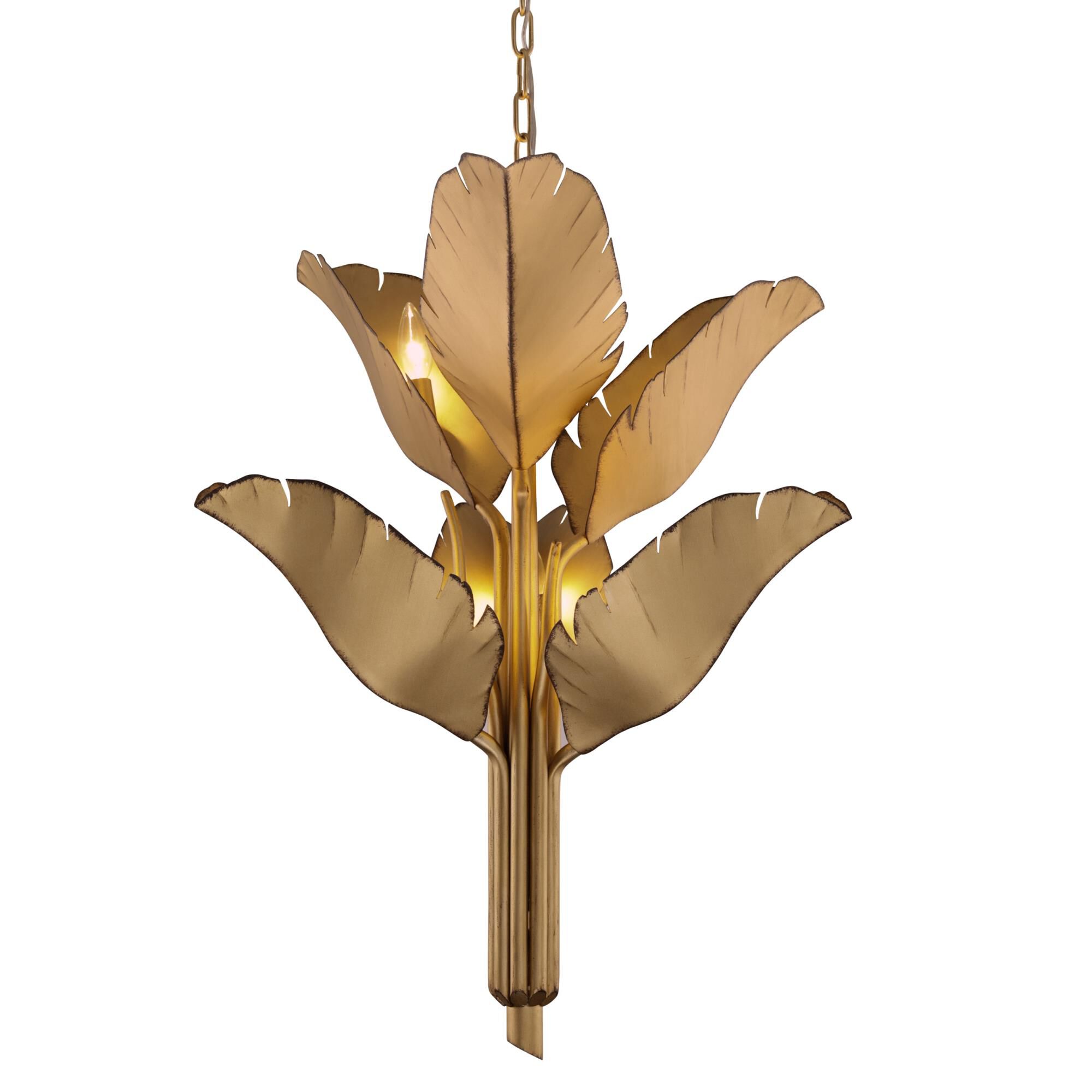 Banana Leaf 25 Inch 6 Light Chandelier by Varaluz