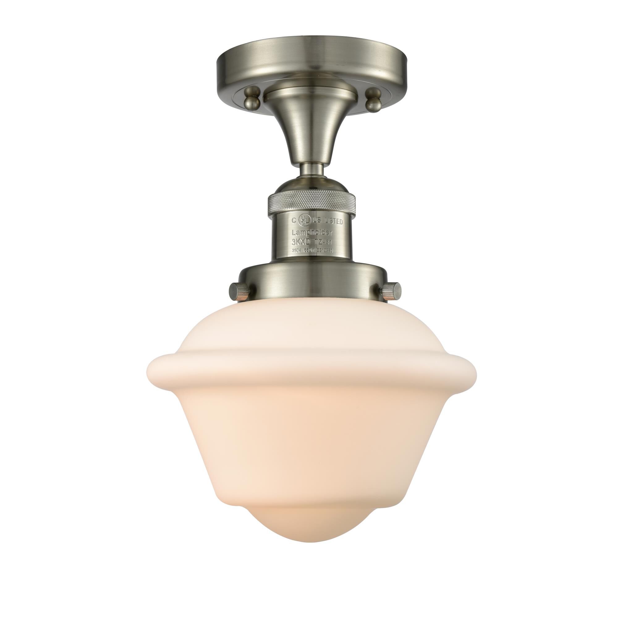 Bruno Marashlian Small Oxford 7 Inch 1 Light Semi Flush Mount by Innovations Lighting