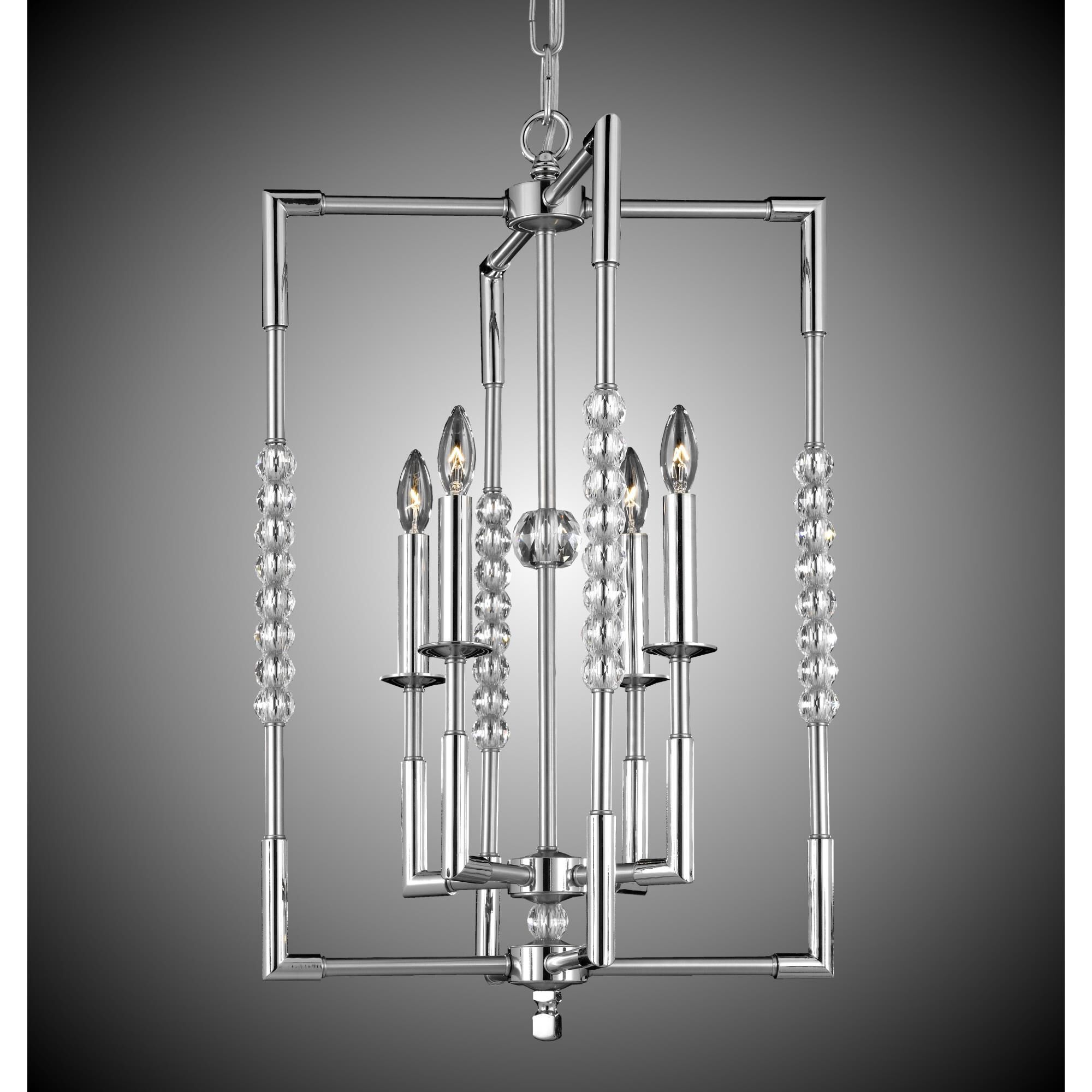 Magro 4 Light Mini Chandelier by American Brass and Crystal