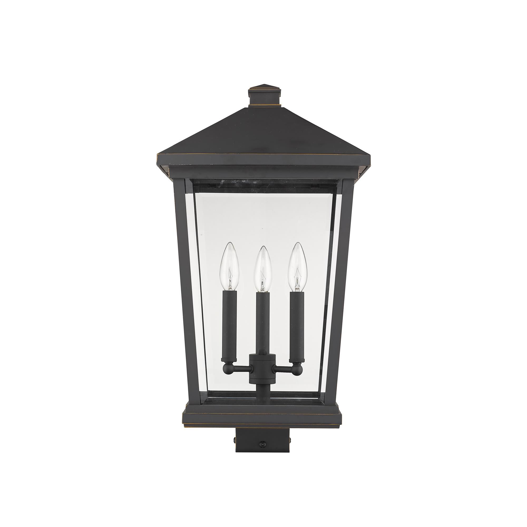Beacon 22 Inch Tall 3 Light Outdoor Post Lamp by Z-Lite - Clearance