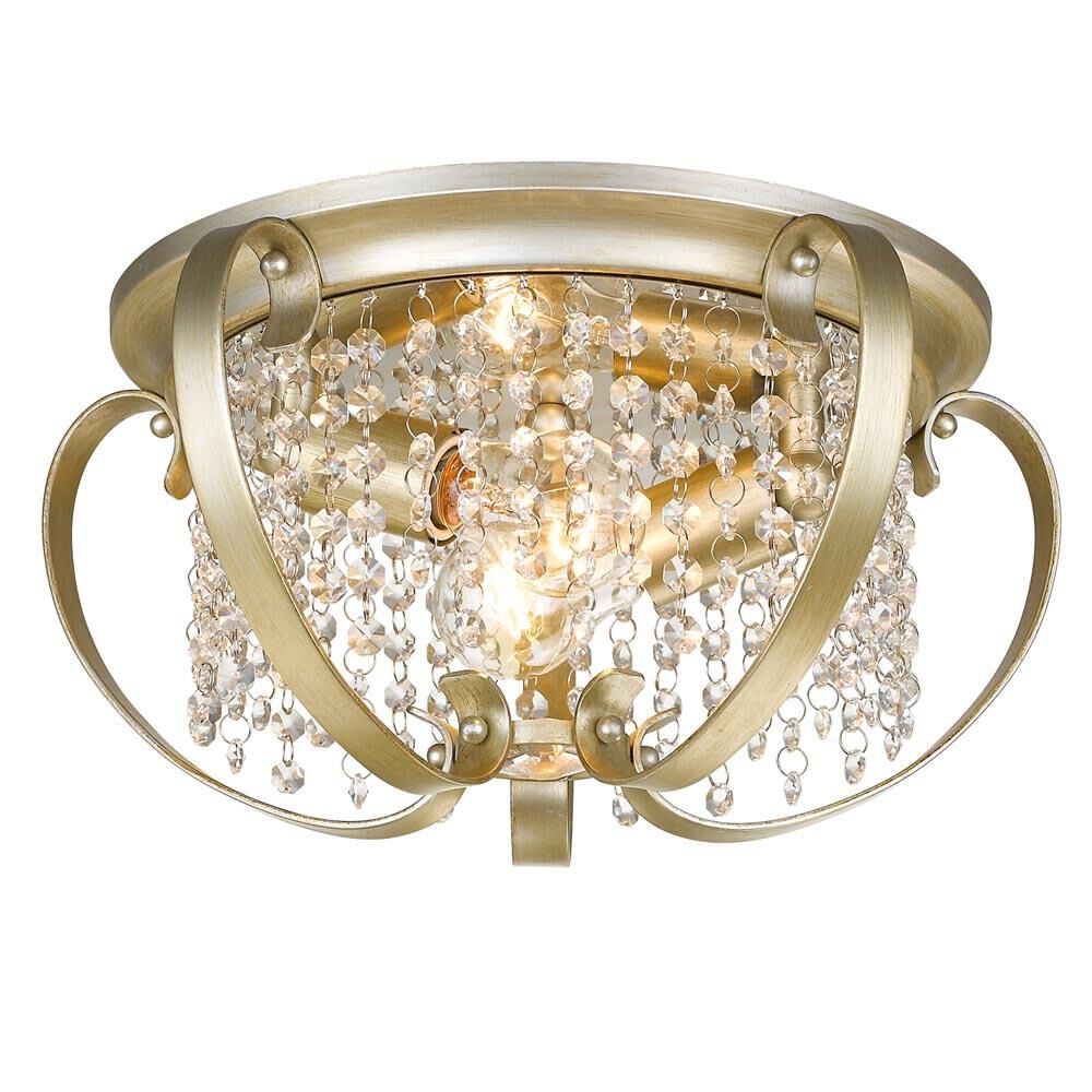 Ella 14 Inch 2 Light Flush Mount by Golden Lighting