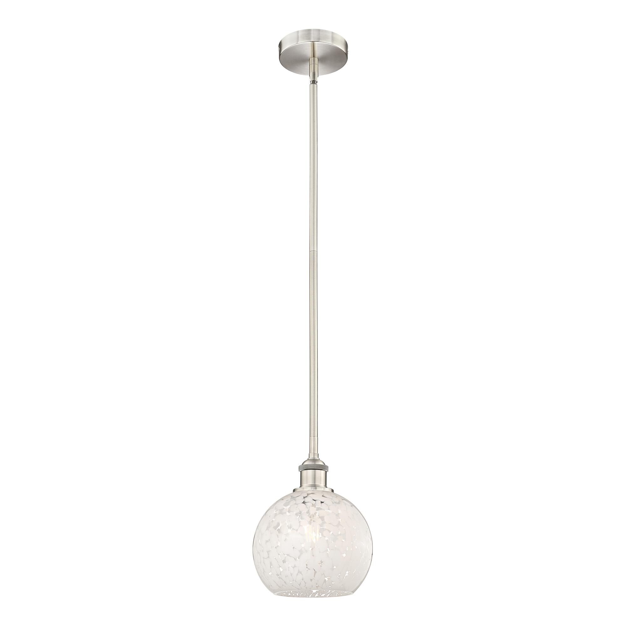 Bruno Marashlian White Mouchette 8 Inch Mini Pendant by Innovations Lighting