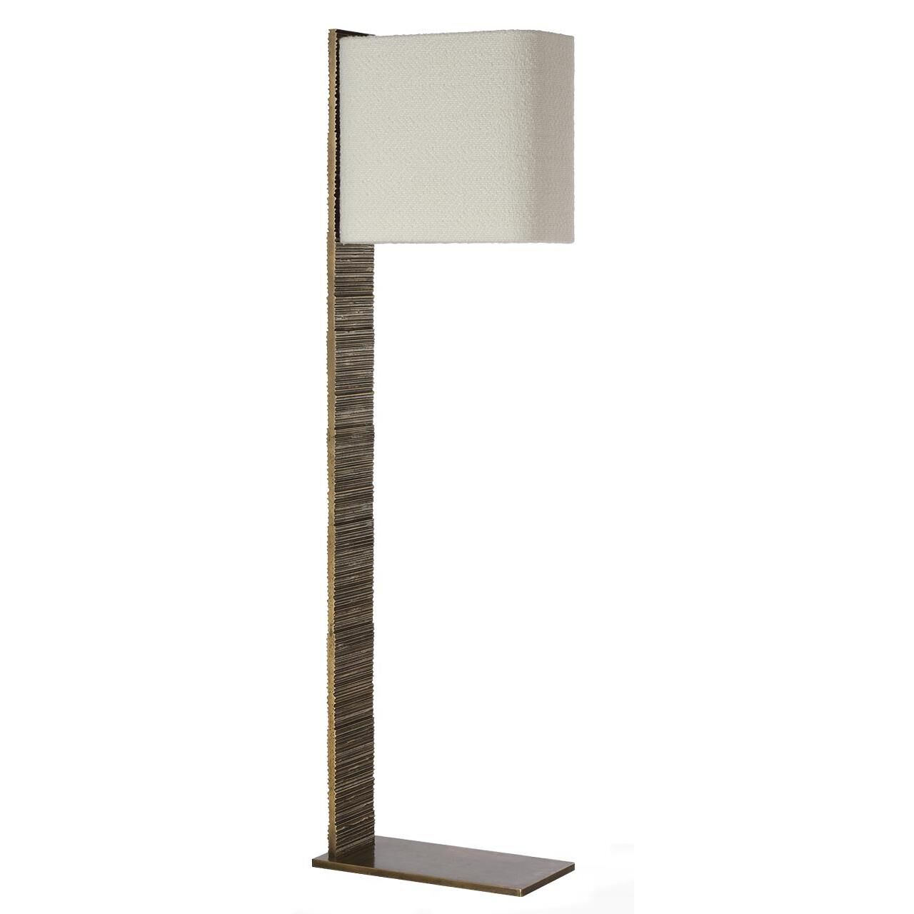 Shown in Ridged Tombac finish and Boucle Rectangle shade