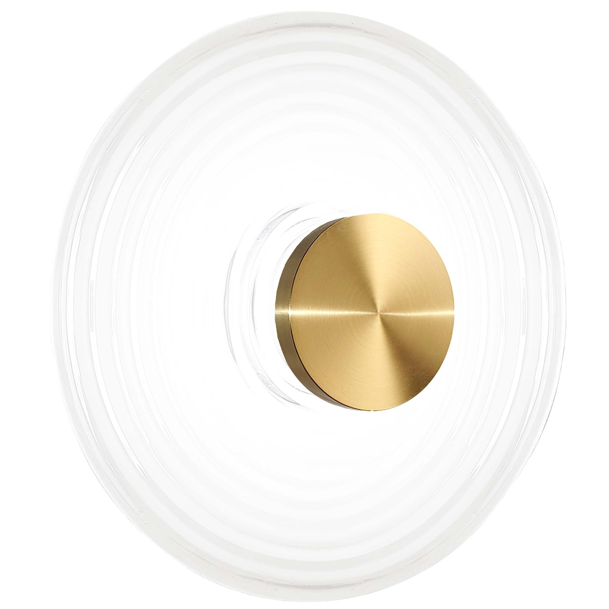 Shown in Aged Brass finish and White glass