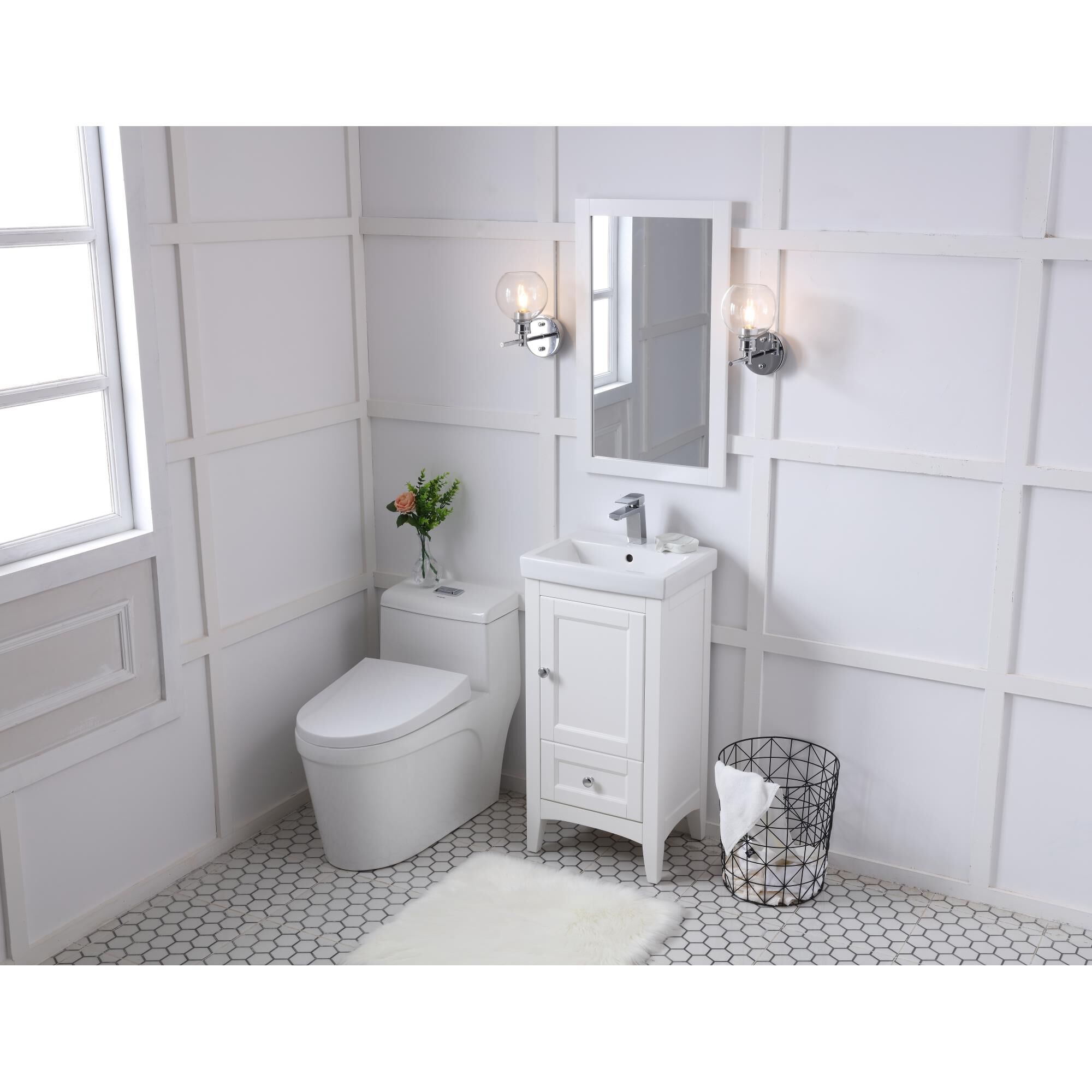 Shown in White finish