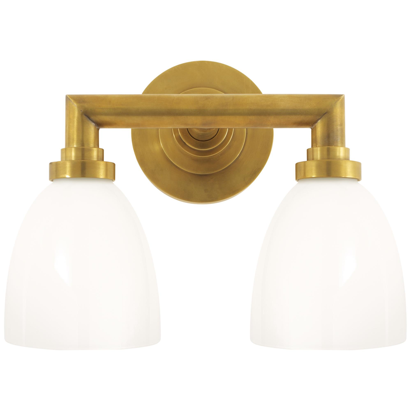 Chapman & Myers Wilton 13 Inch 2 Light Bath Vanity Light by Visual Comfort Signature Collection
