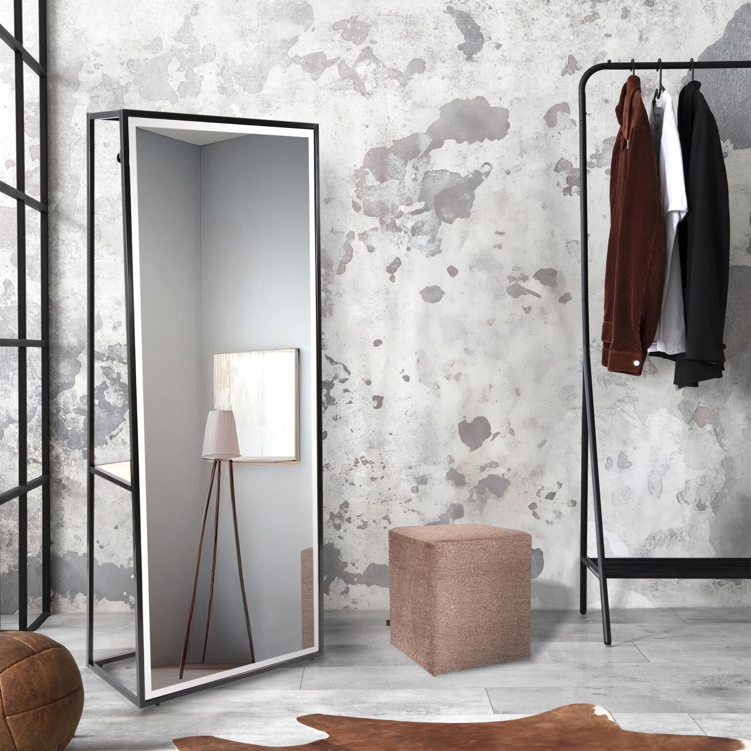 O'Neill Floor Standing Mirror by Howard Elliott Collection