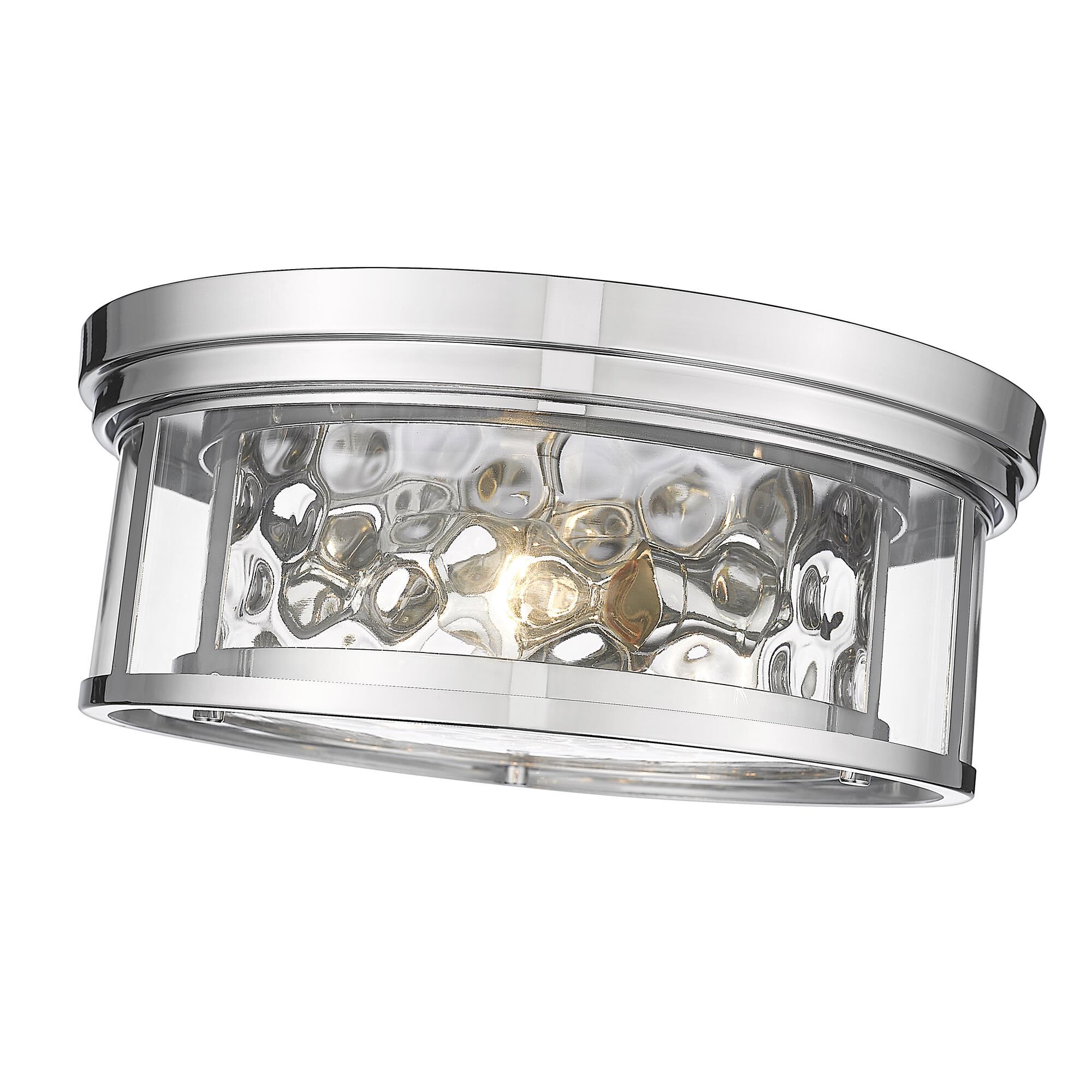 Shown in Polished Nickel finish and Glass shade
