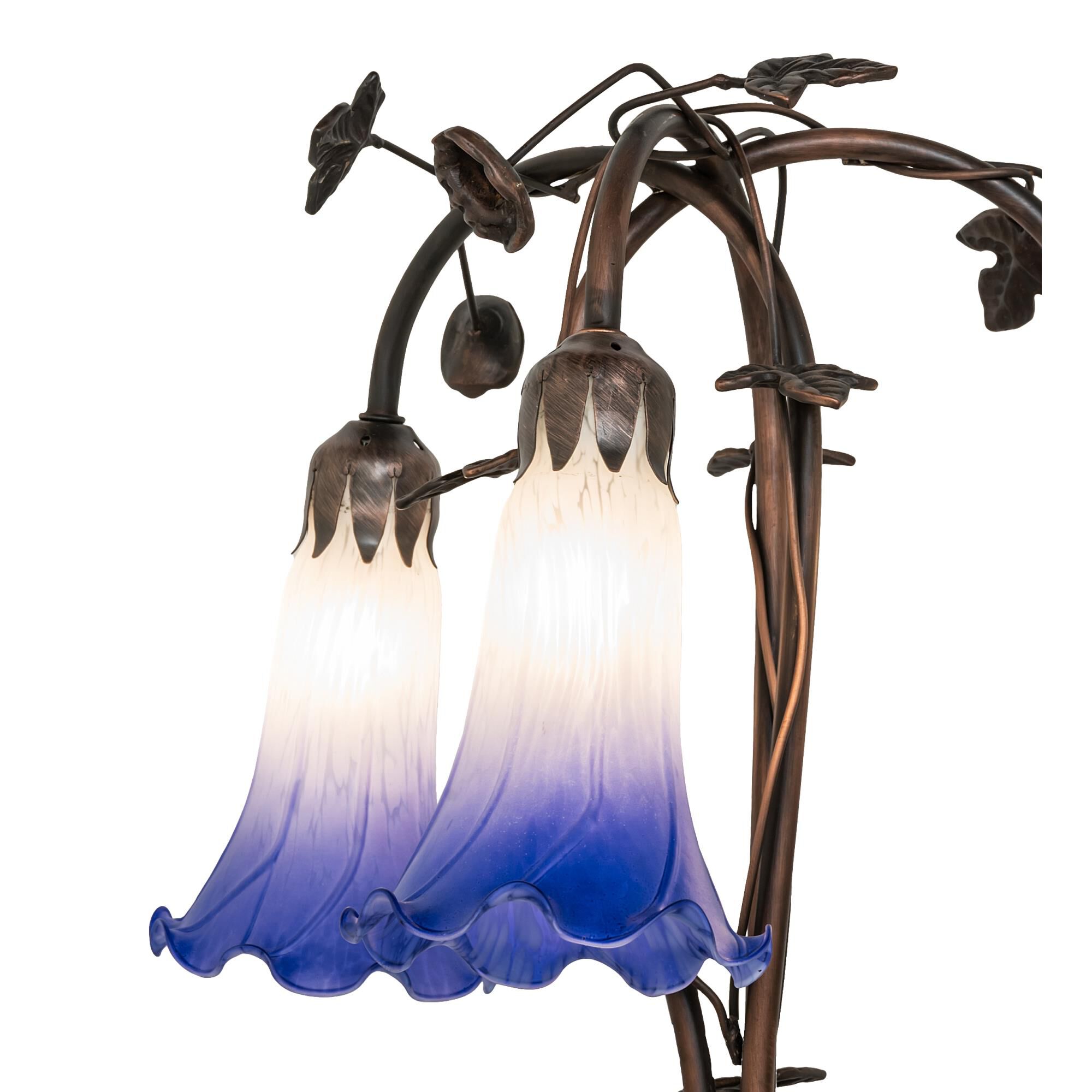 Blue and White Pond Lily 58 Inch Floor Lamp by Meyda Lighting