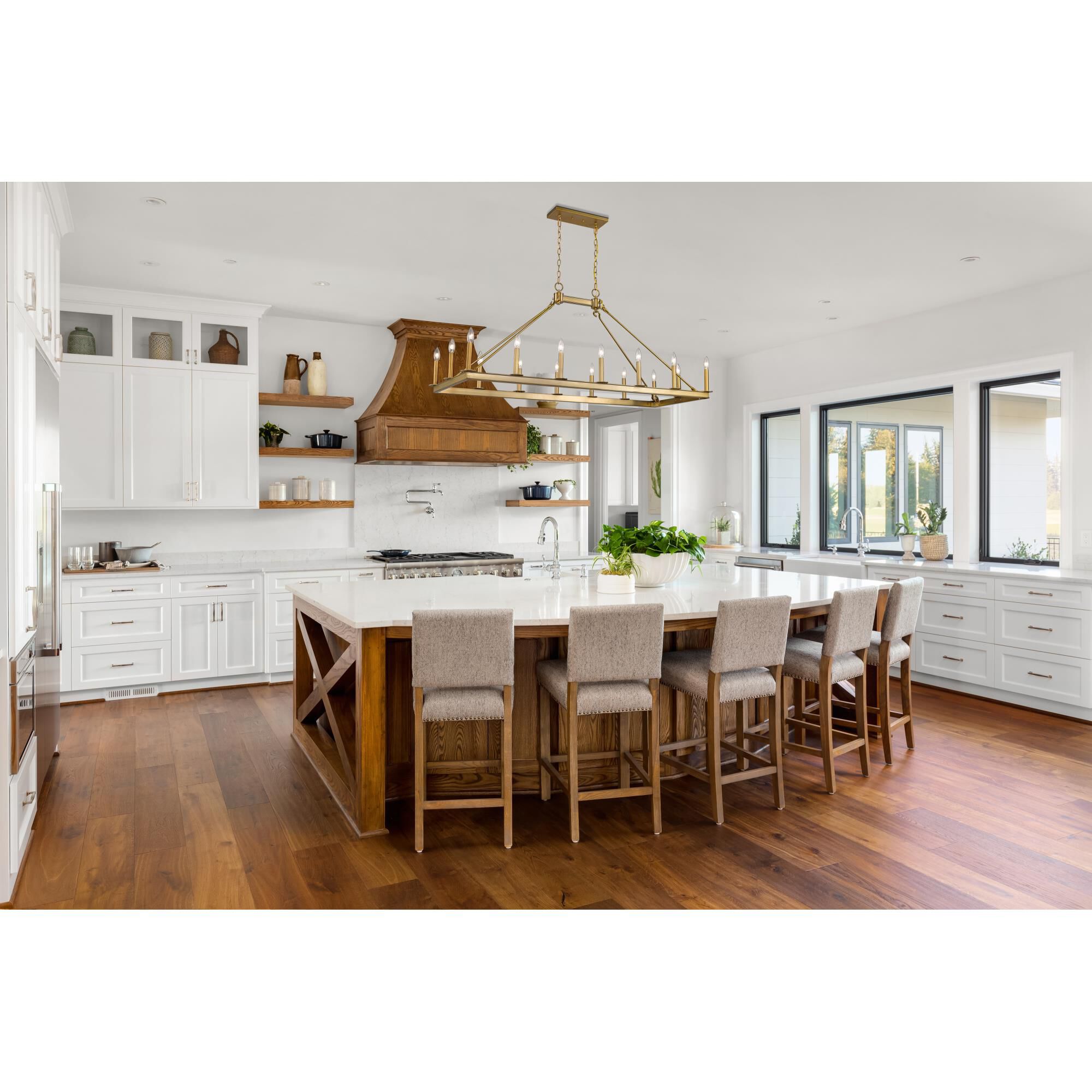 Shown in Olde Brass finish and --- glass and --- shade