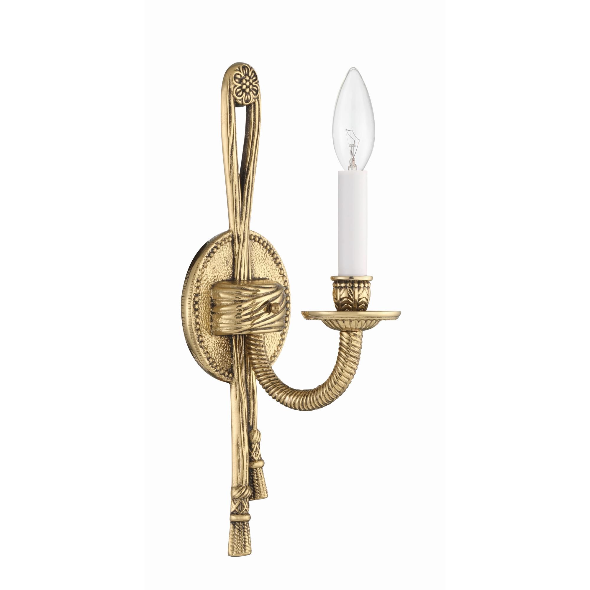 Crystorama Cast Brass Wall Mount 15 Inch Wall Sconce