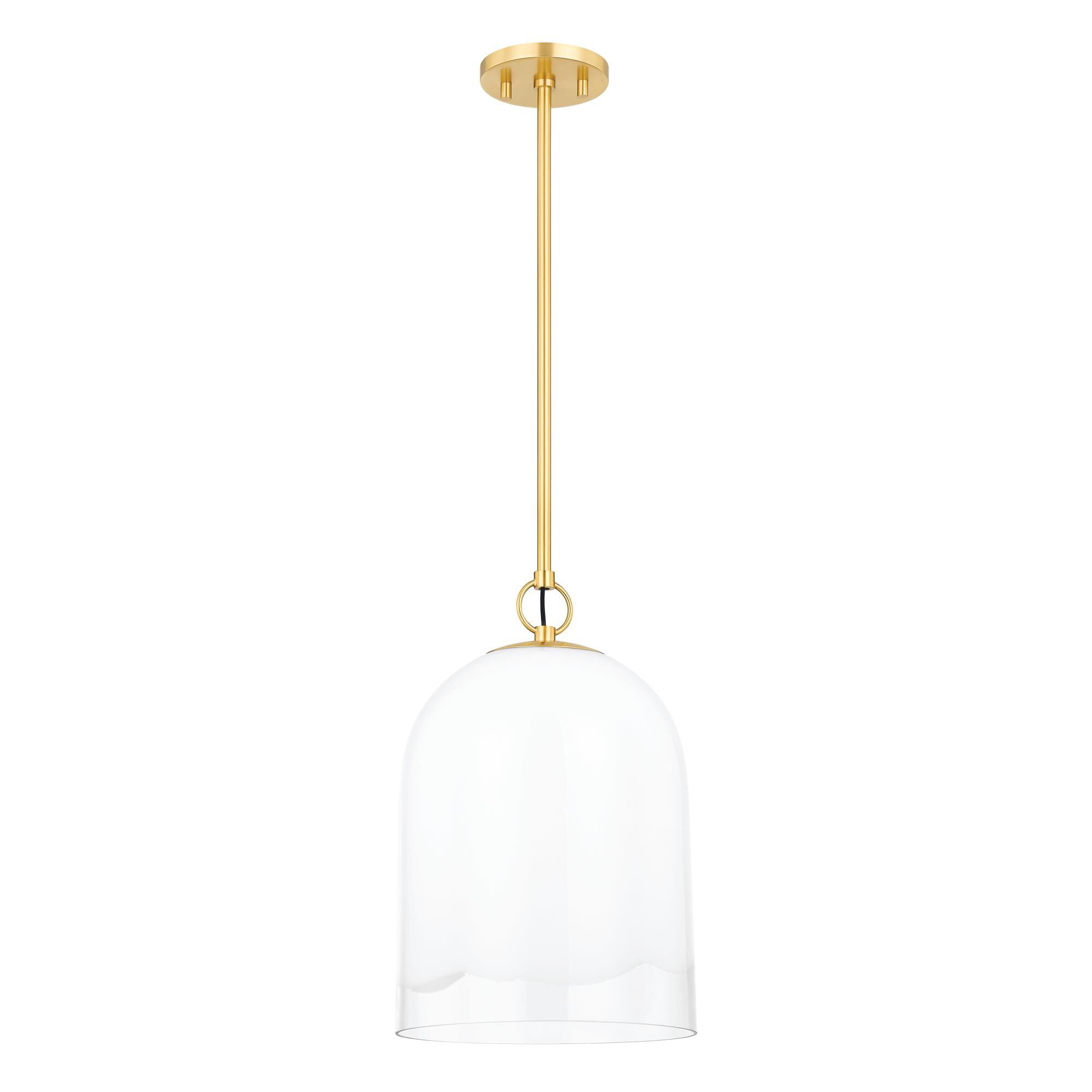 Shown in Aged Brass finish and Orrizonte glass