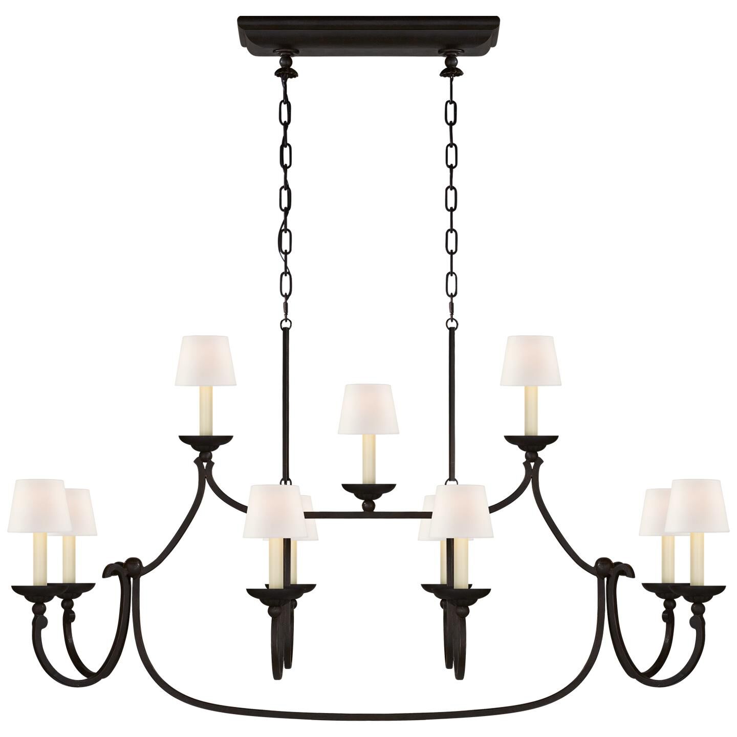 Chapman & Myers Flemish 51 Inch 11 Light Linear Suspension Light by Visual Comfort Signature Collection