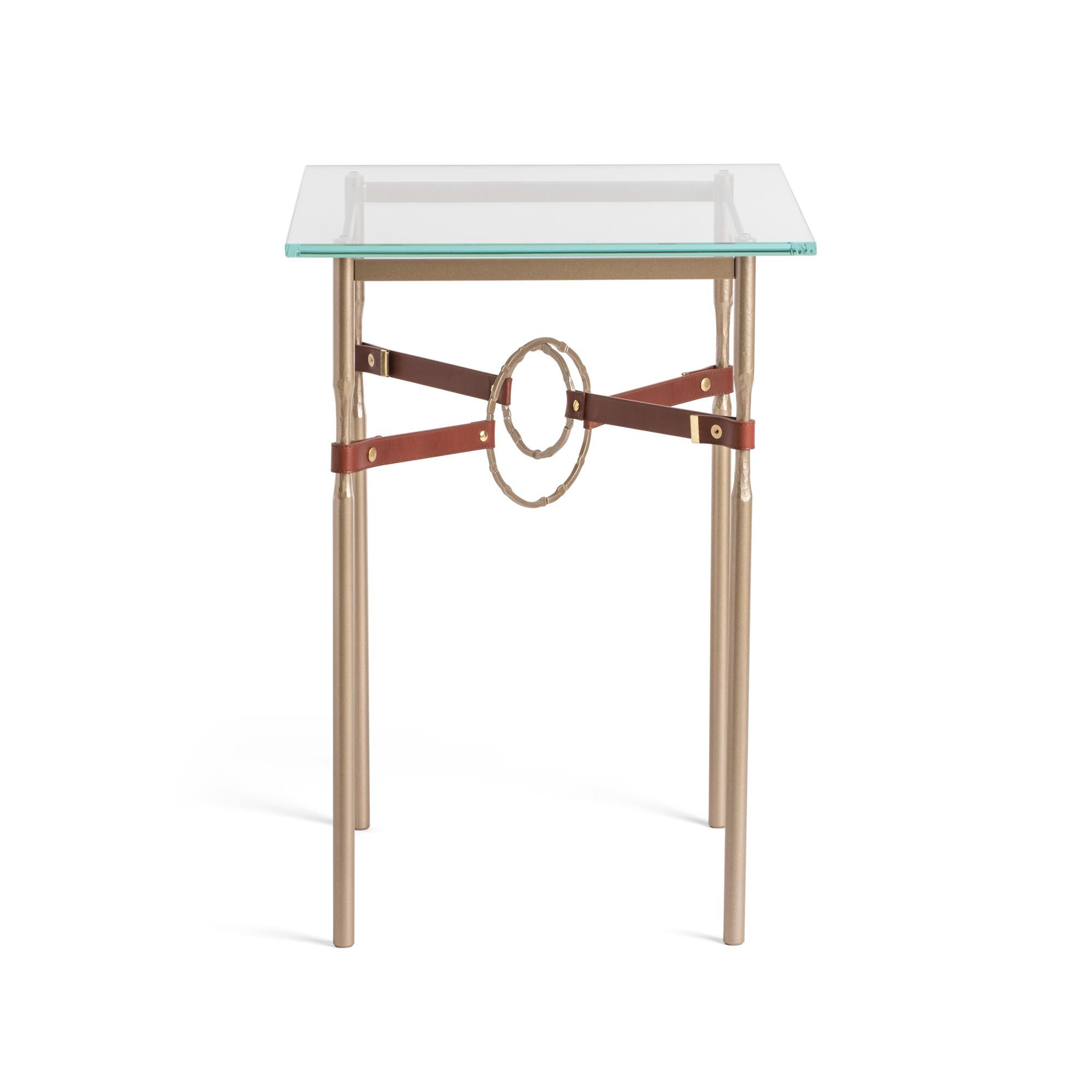 Shown in Soft Gold finish and Soft Gold with Leather British Brown  accent