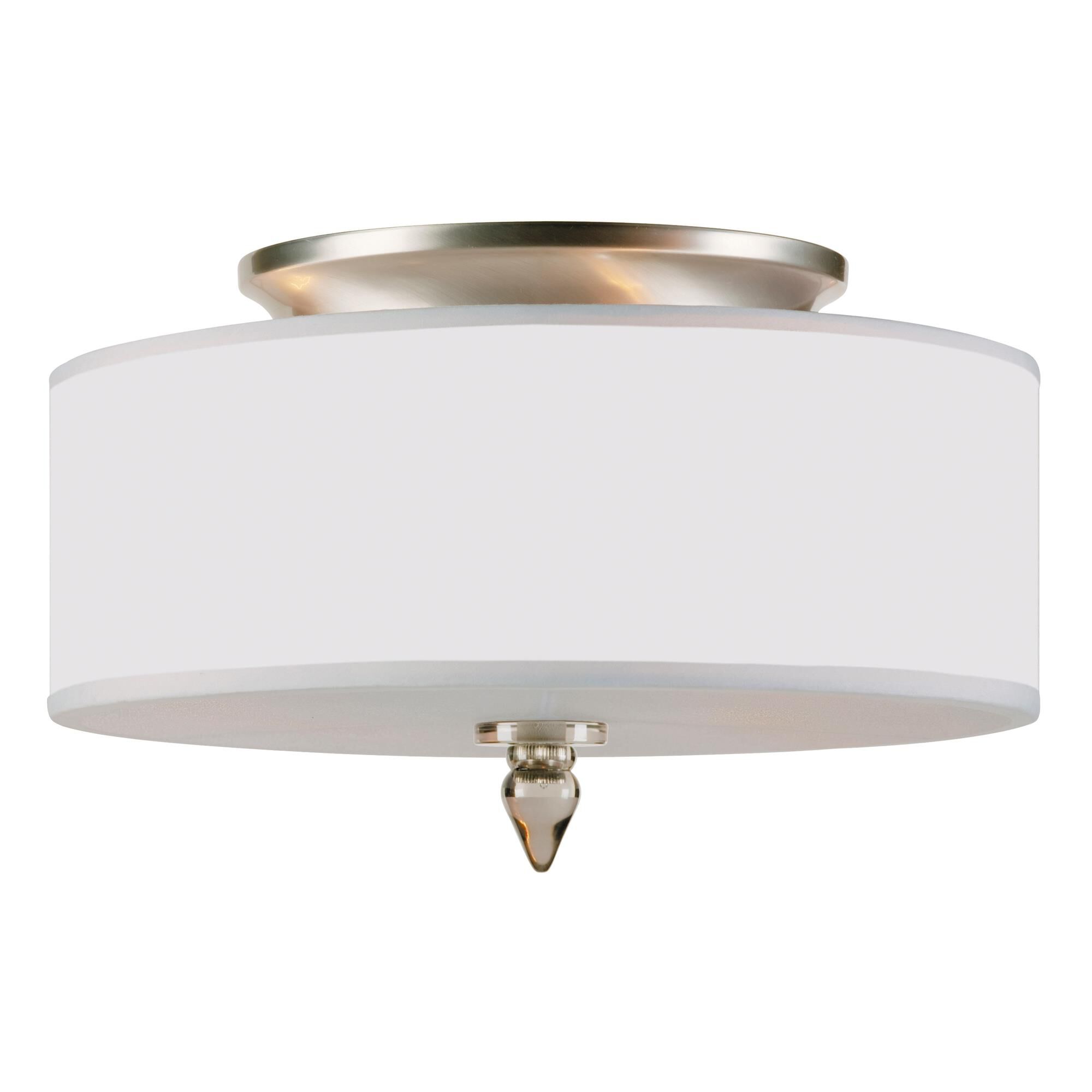Shown in Satin Nickel finish and Organza glass and Organza shade