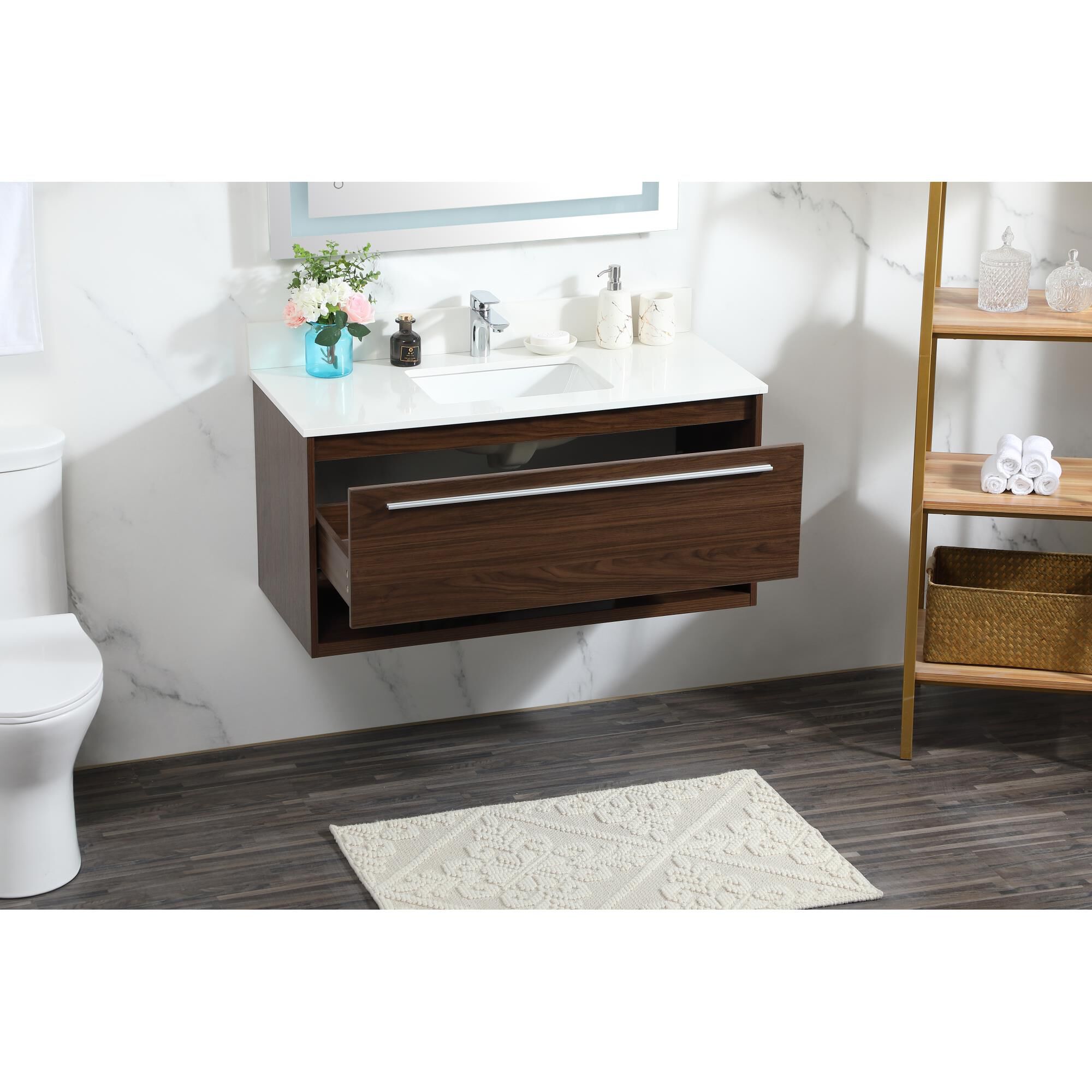 Shown in Walnut finish