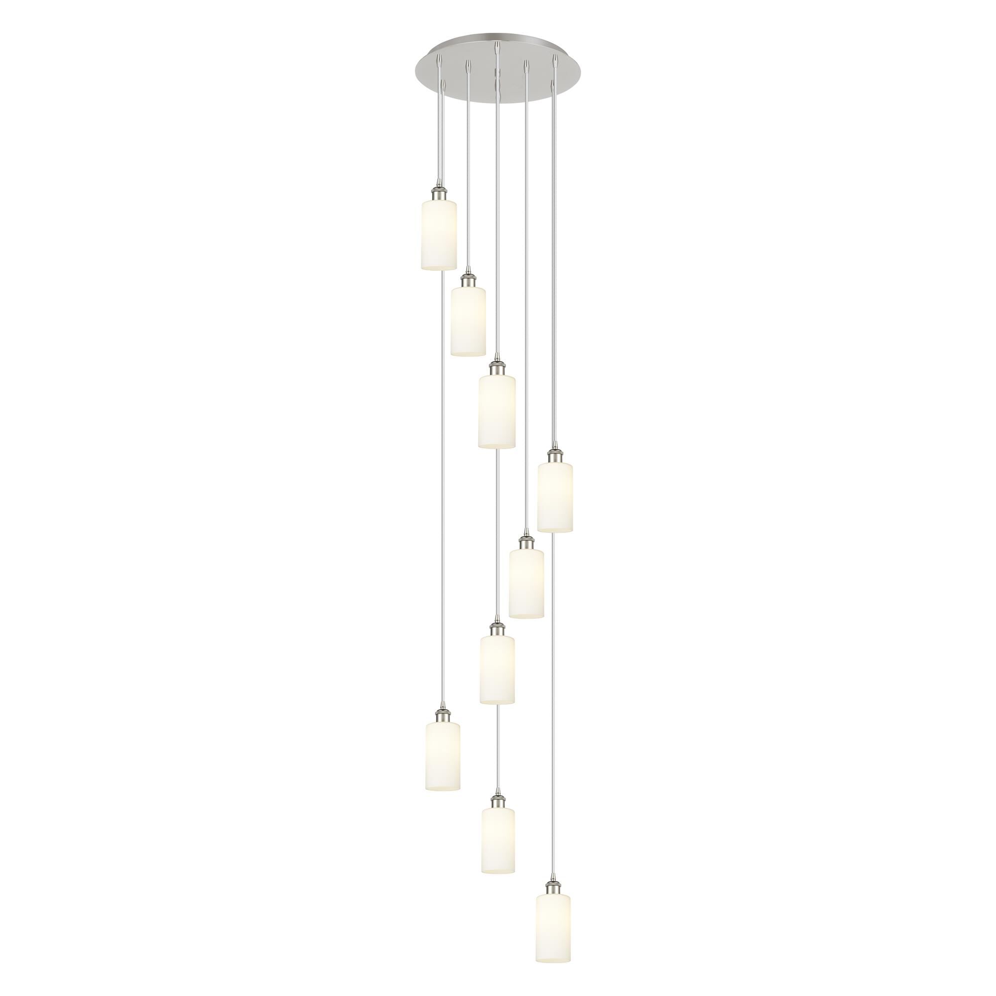 Shown in Polished Nickel finish and White shade