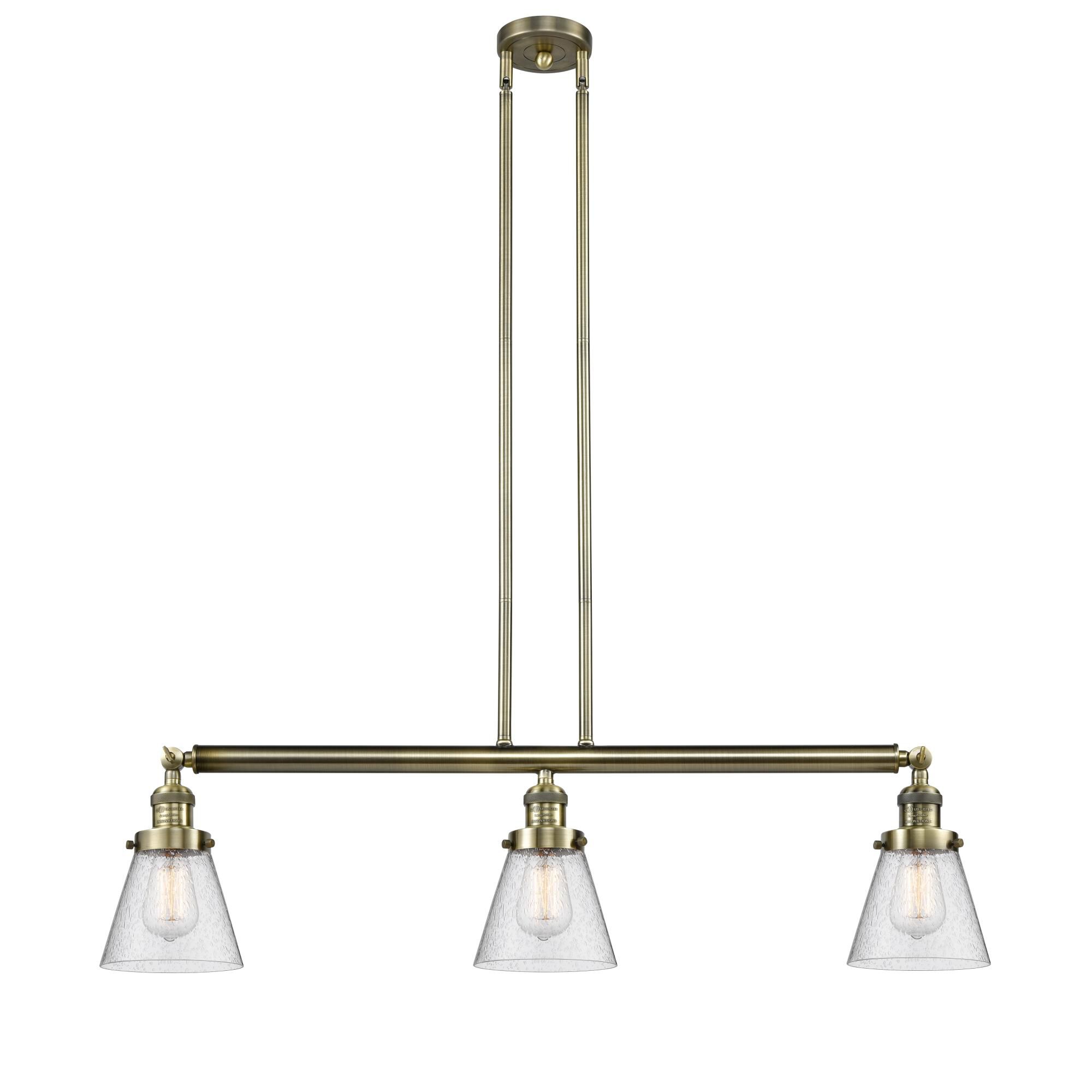 Bruno Marashlian Small Cone 36 Inch 3 Light Linear Suspension Light by Innovations Lighting