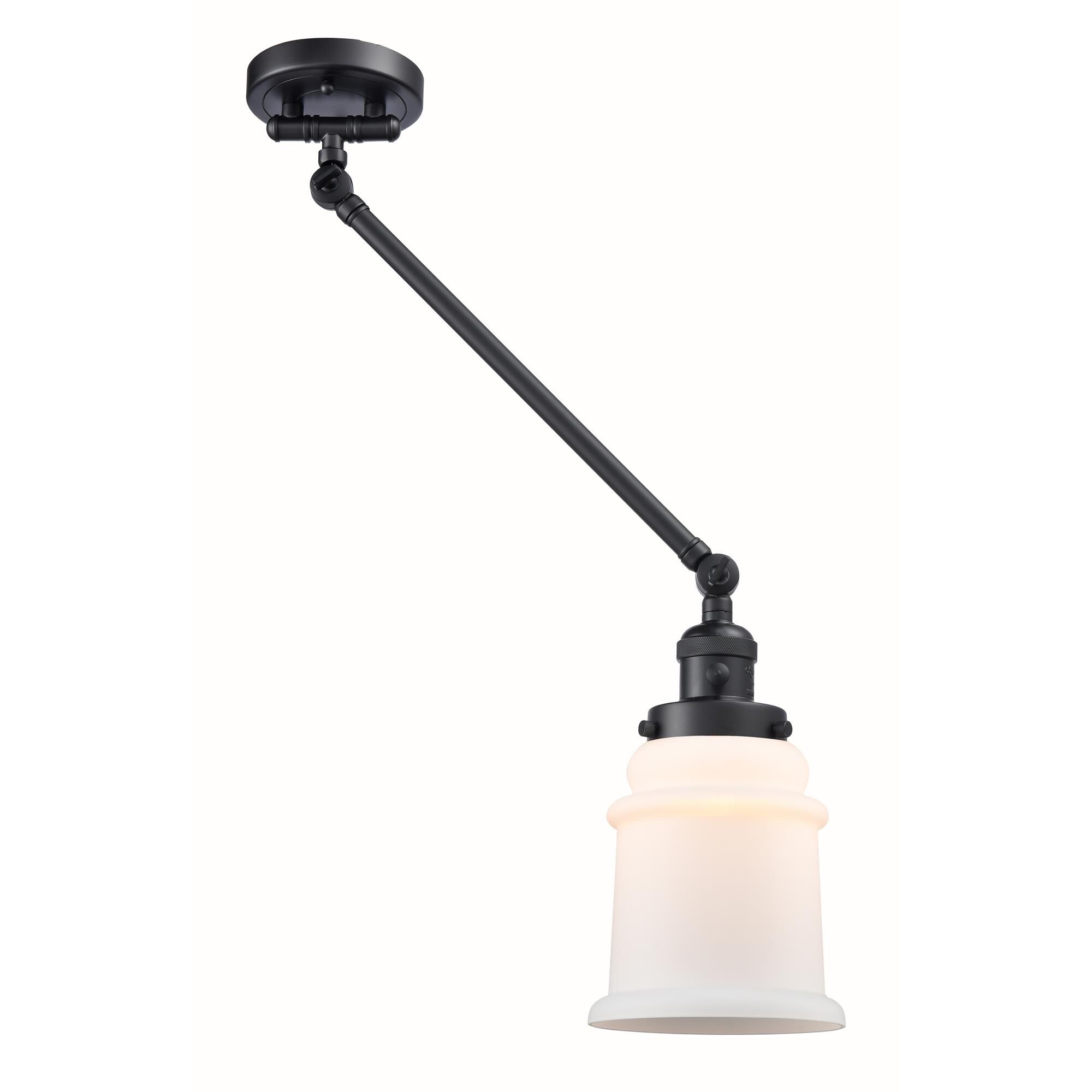 Shown in Matte Black finish and Matte White - Bell glass
