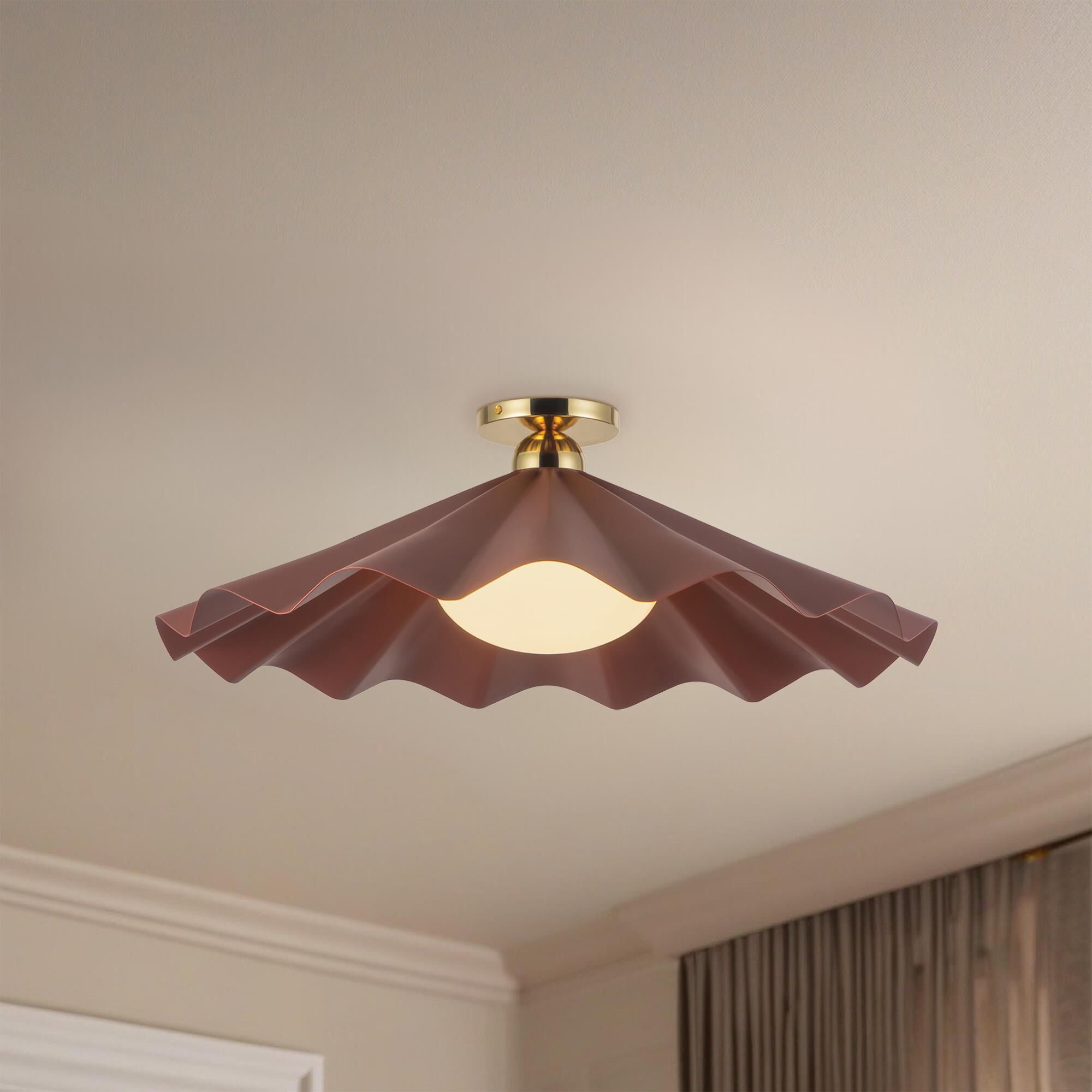Jason Koharik Furrow 25 Inch Semi Flush Mount by Alora Lighting