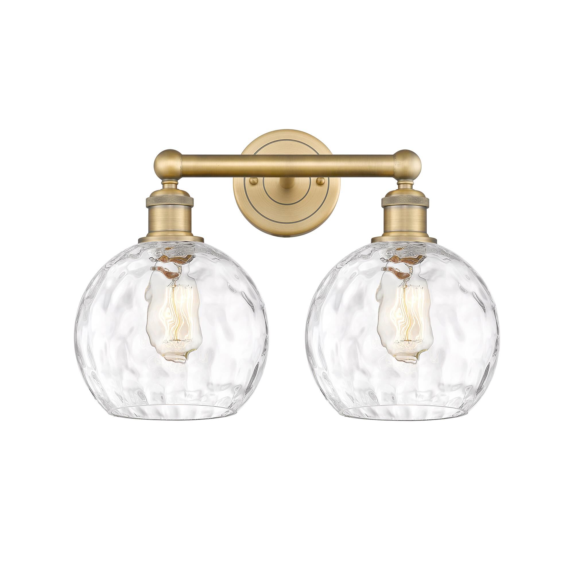 Shown in Brushed Brass finish and Clear glass