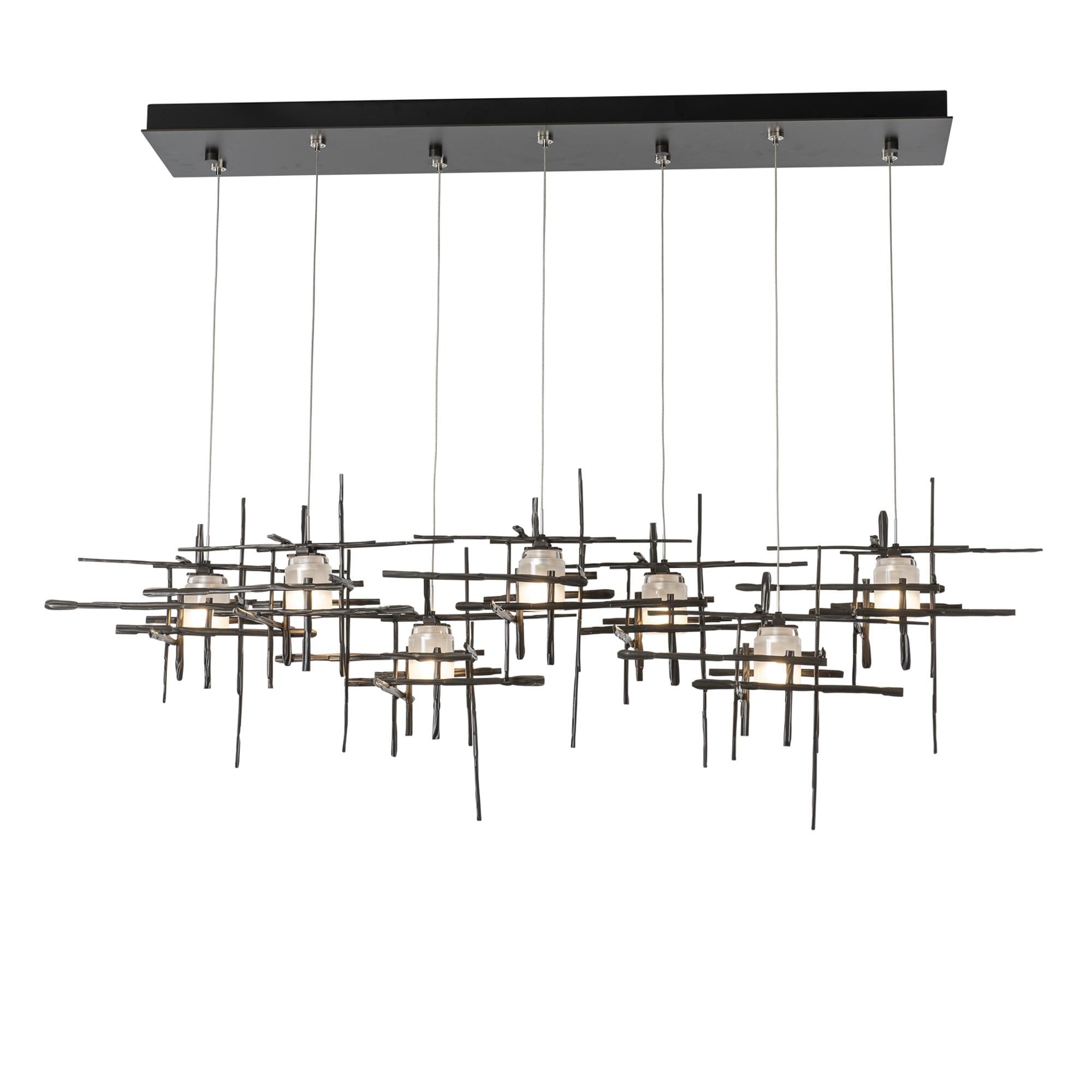 Tura 53 Inch 7 Light LED Linear Suspension Light by Hubbardton Forge