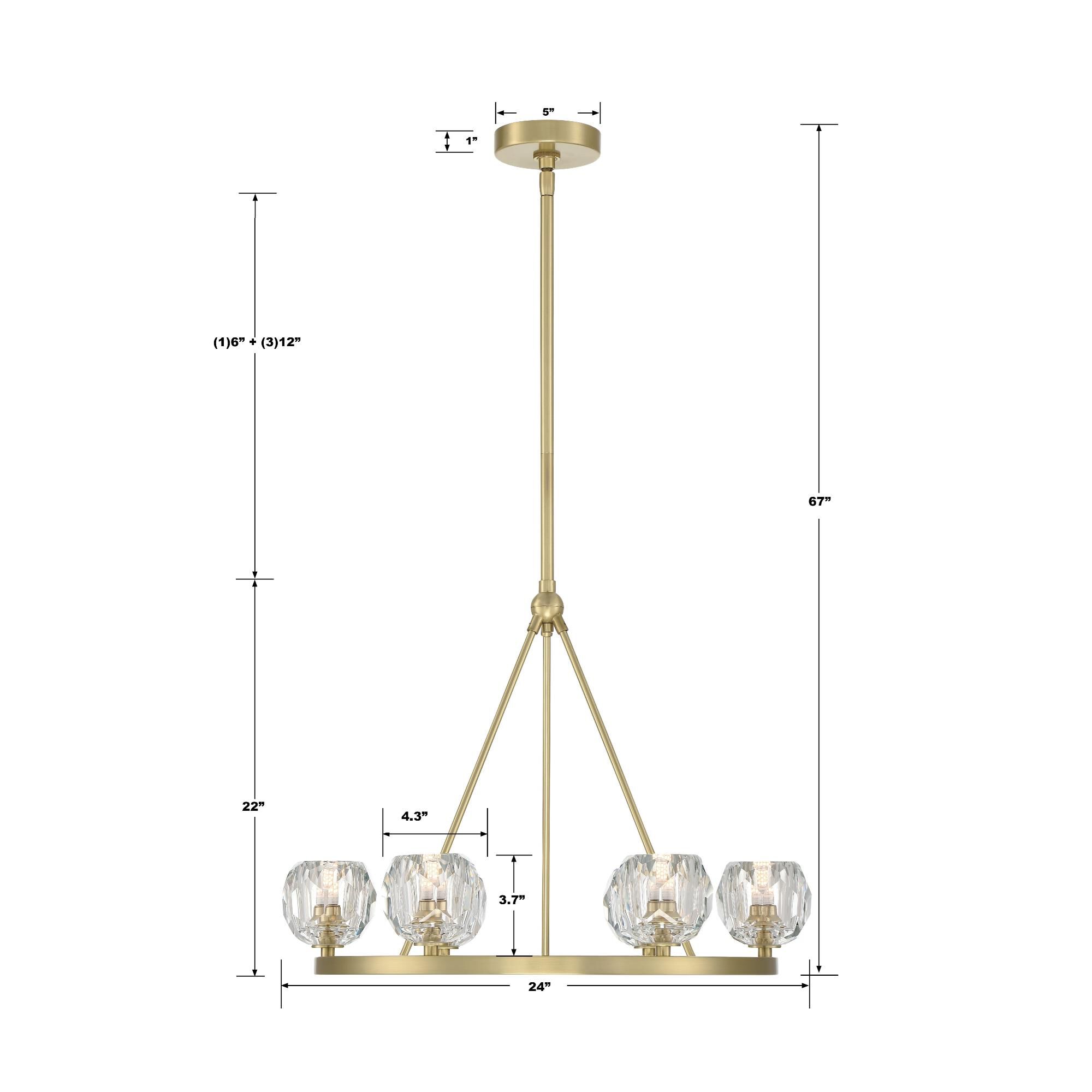 Aragon 23 Inch Chandelier by Crystorama