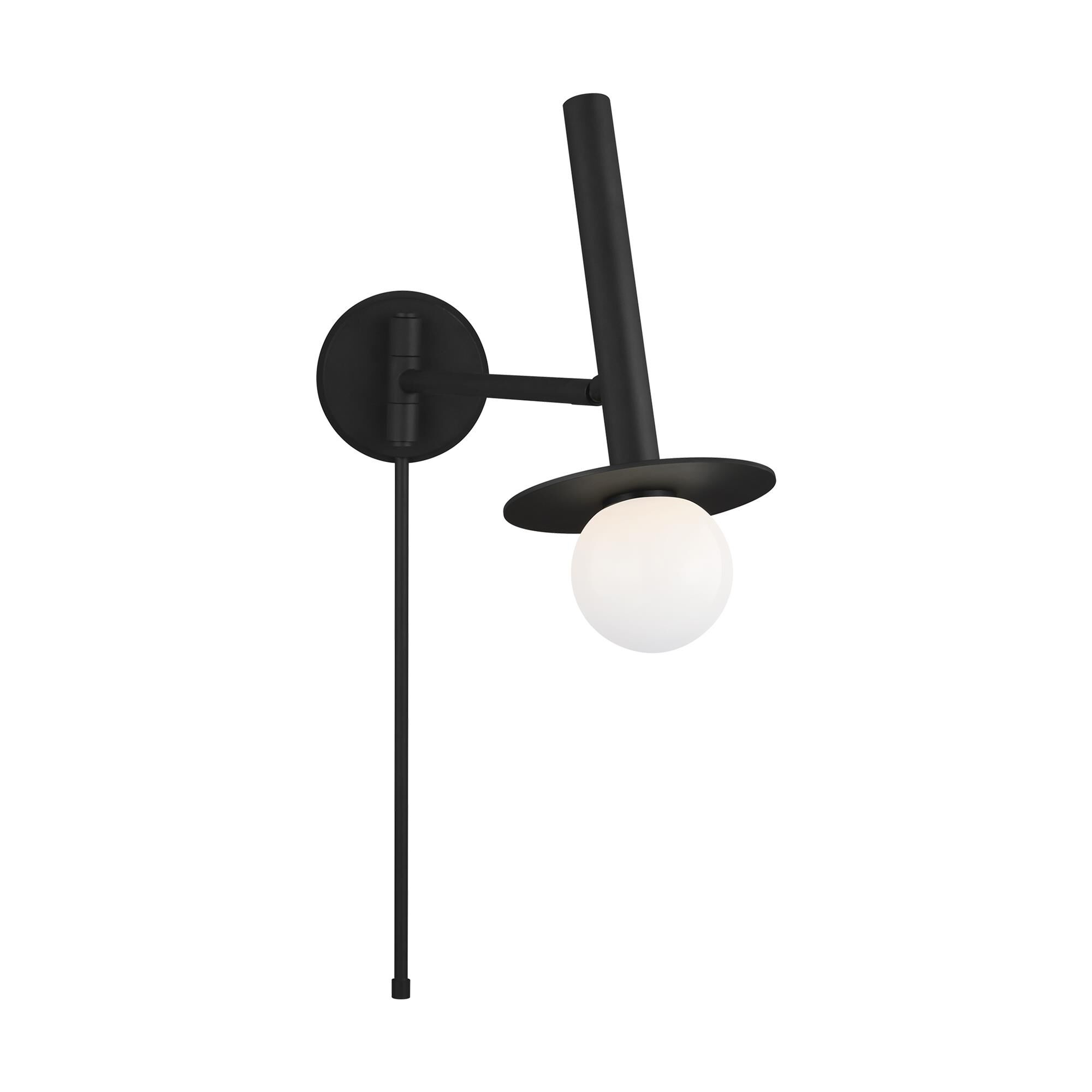 Shown in Midnight Black finish and Milk Whitesteel glass