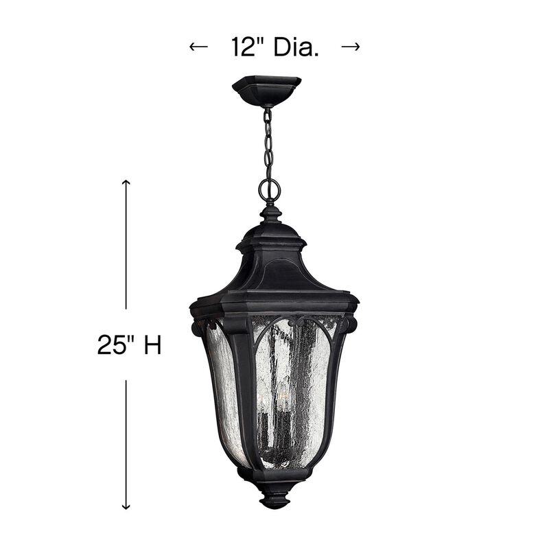 Trafalgar 25 Inch Tall 3 Light Outdoor Hanging Lantern by Hinkley Lighting
