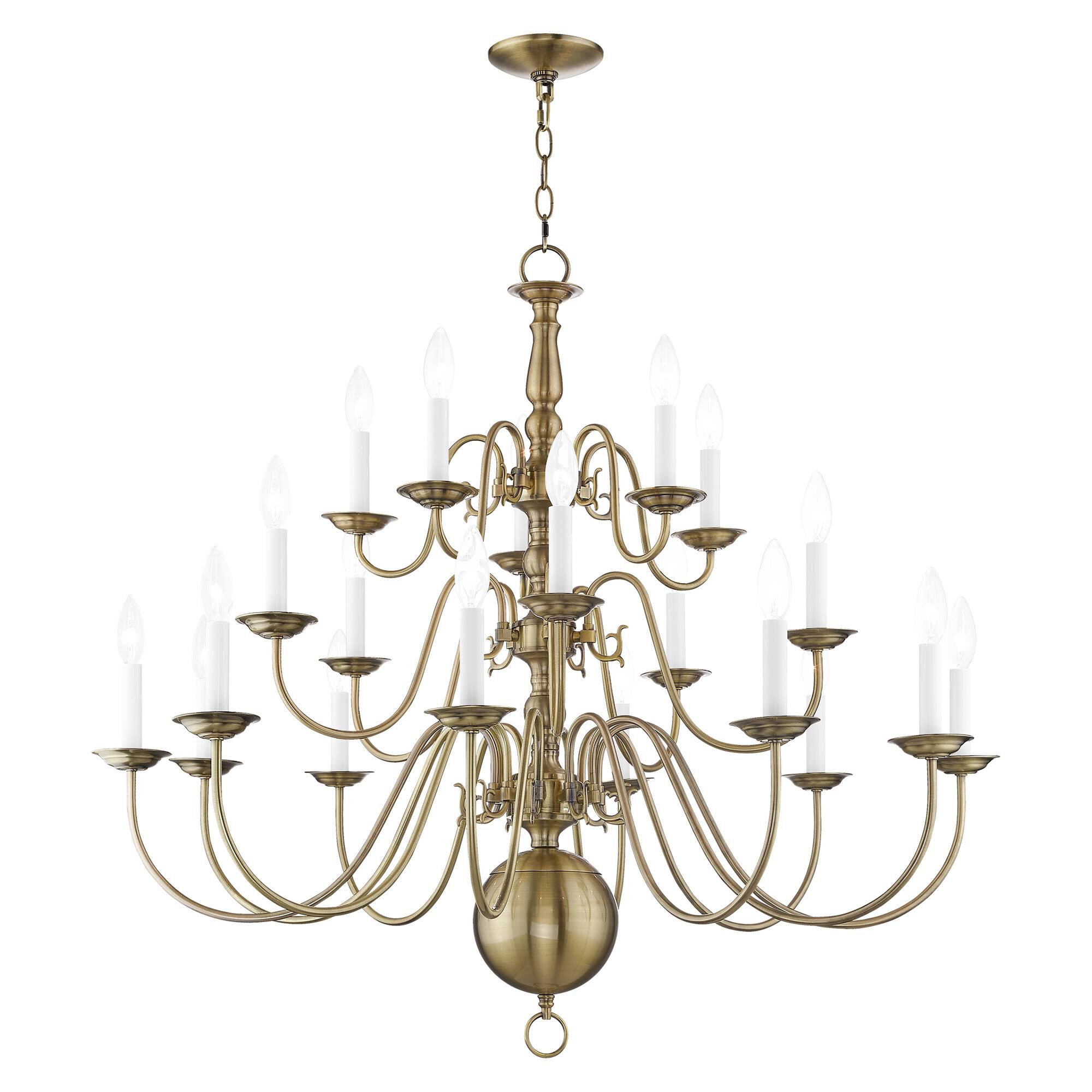 Williamsburgh 36 Inch 20 Light Chandelier by Livex Lighting