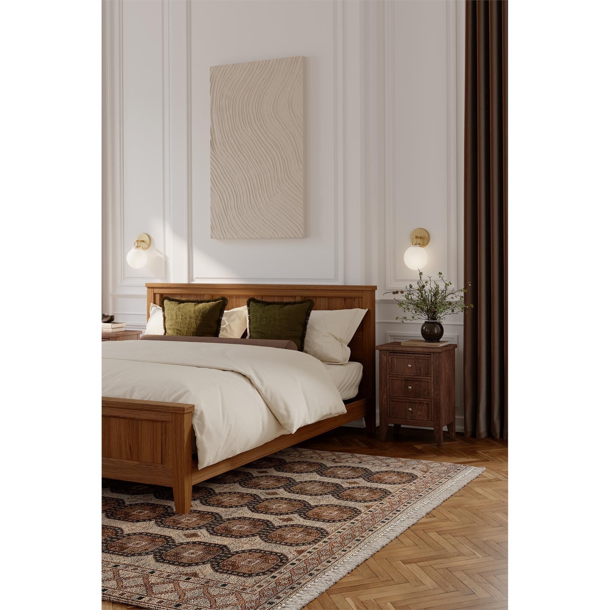 Shown in Legacy Brass finish and Etched White glass