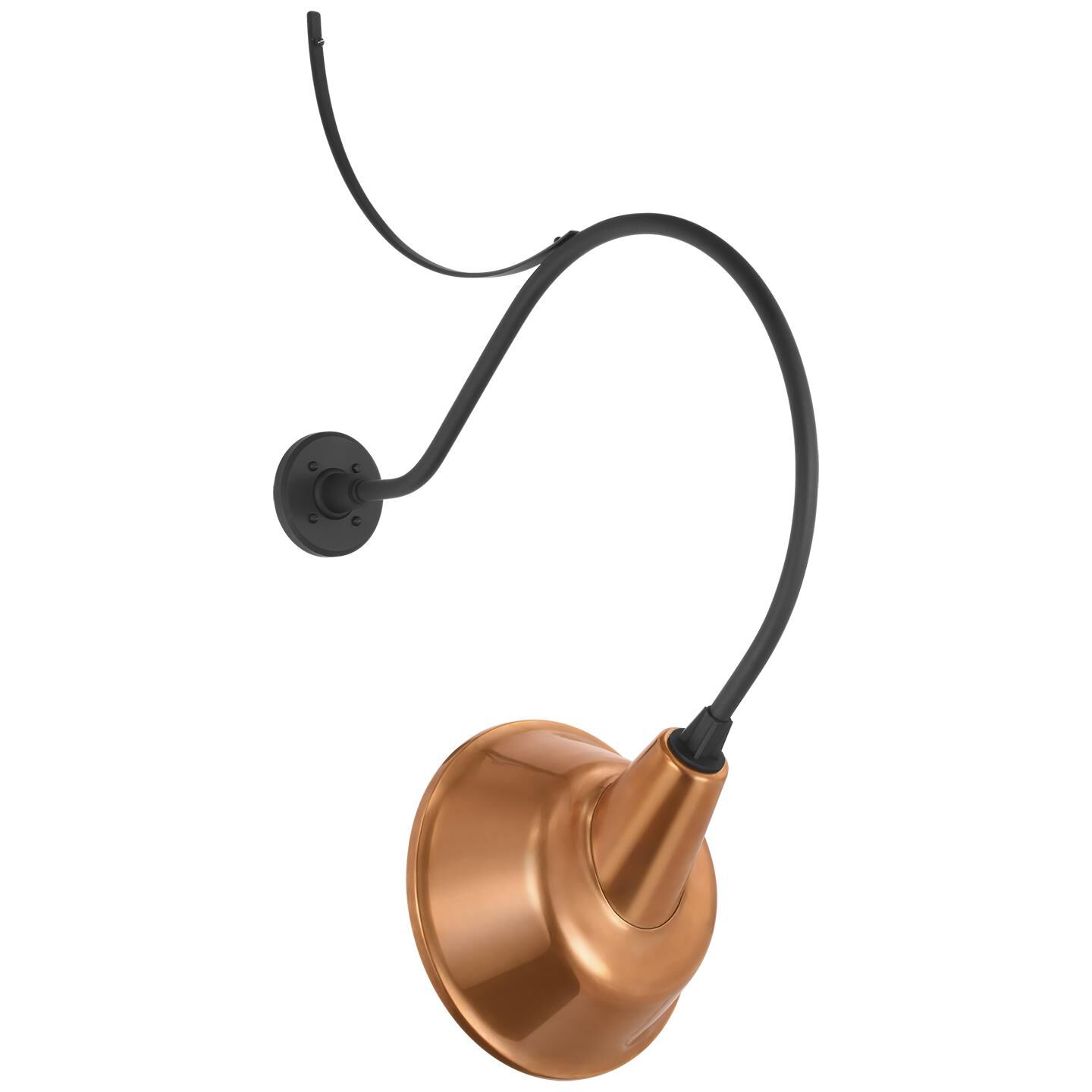 Shown in Matte Black finish and Copper shade