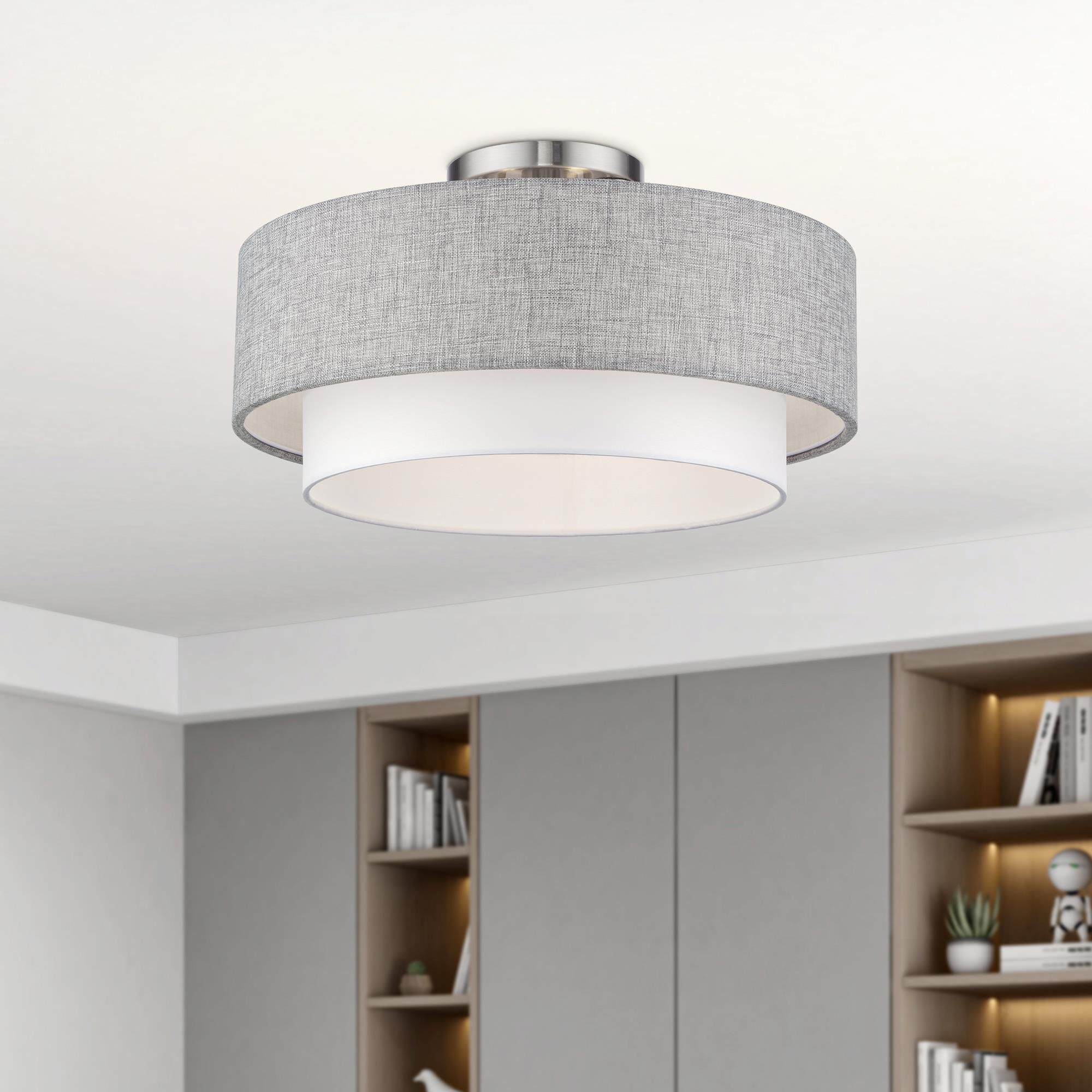 Brookmeade 18 Inch Semi Flush Mount by Livex Lighting