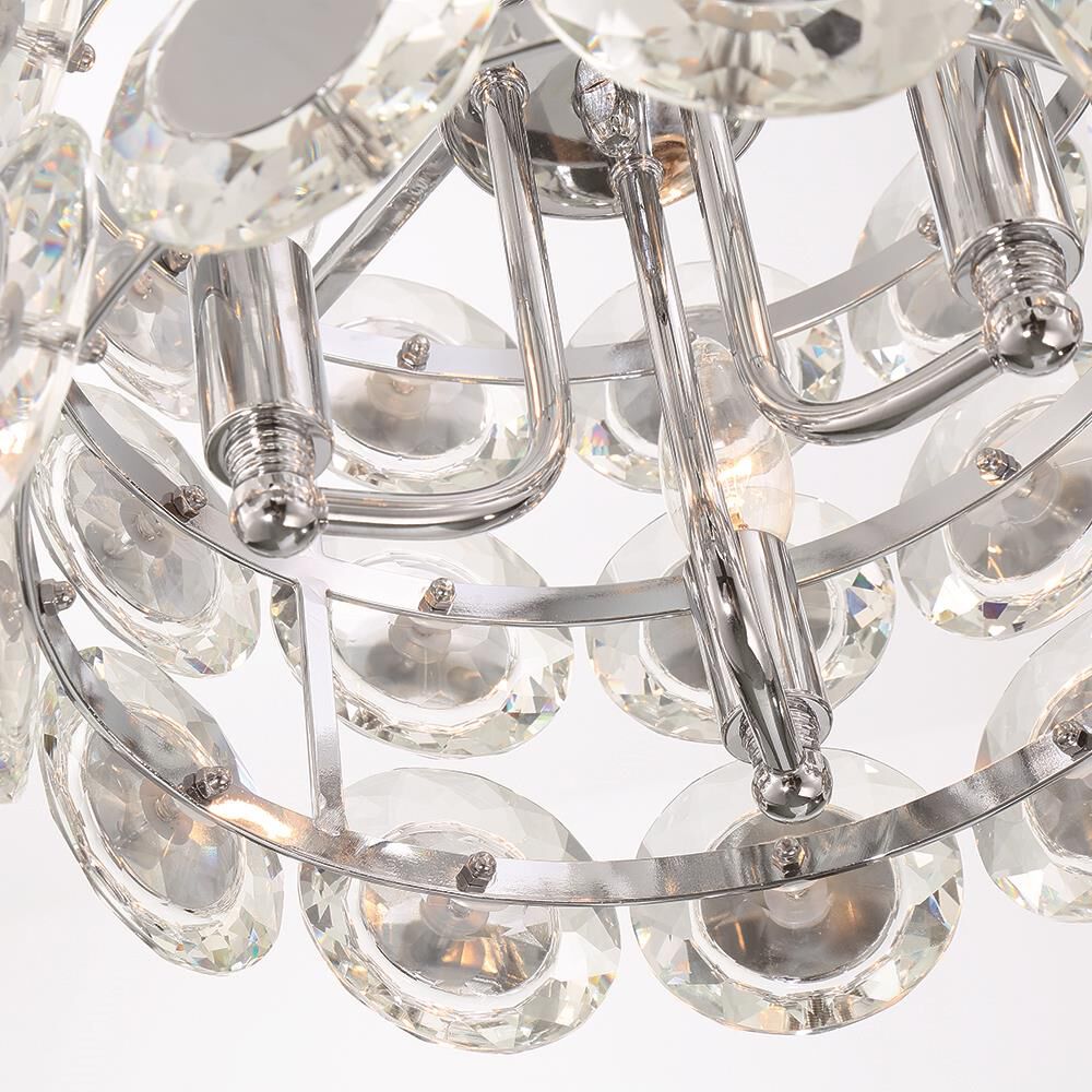 Shown in Chrome finish and K9 Crystal glass