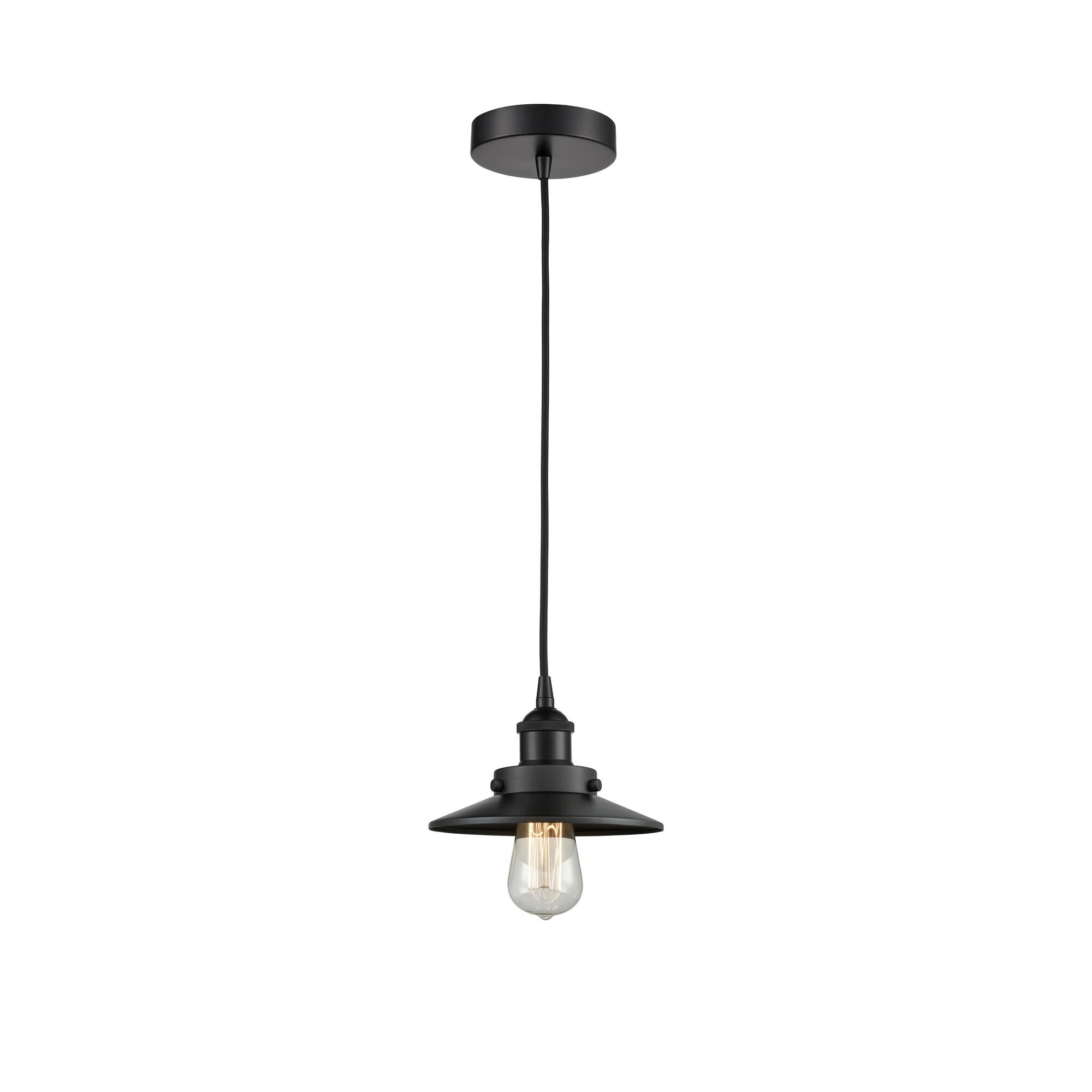 Shown in Matte Black finish and Matte Black shade