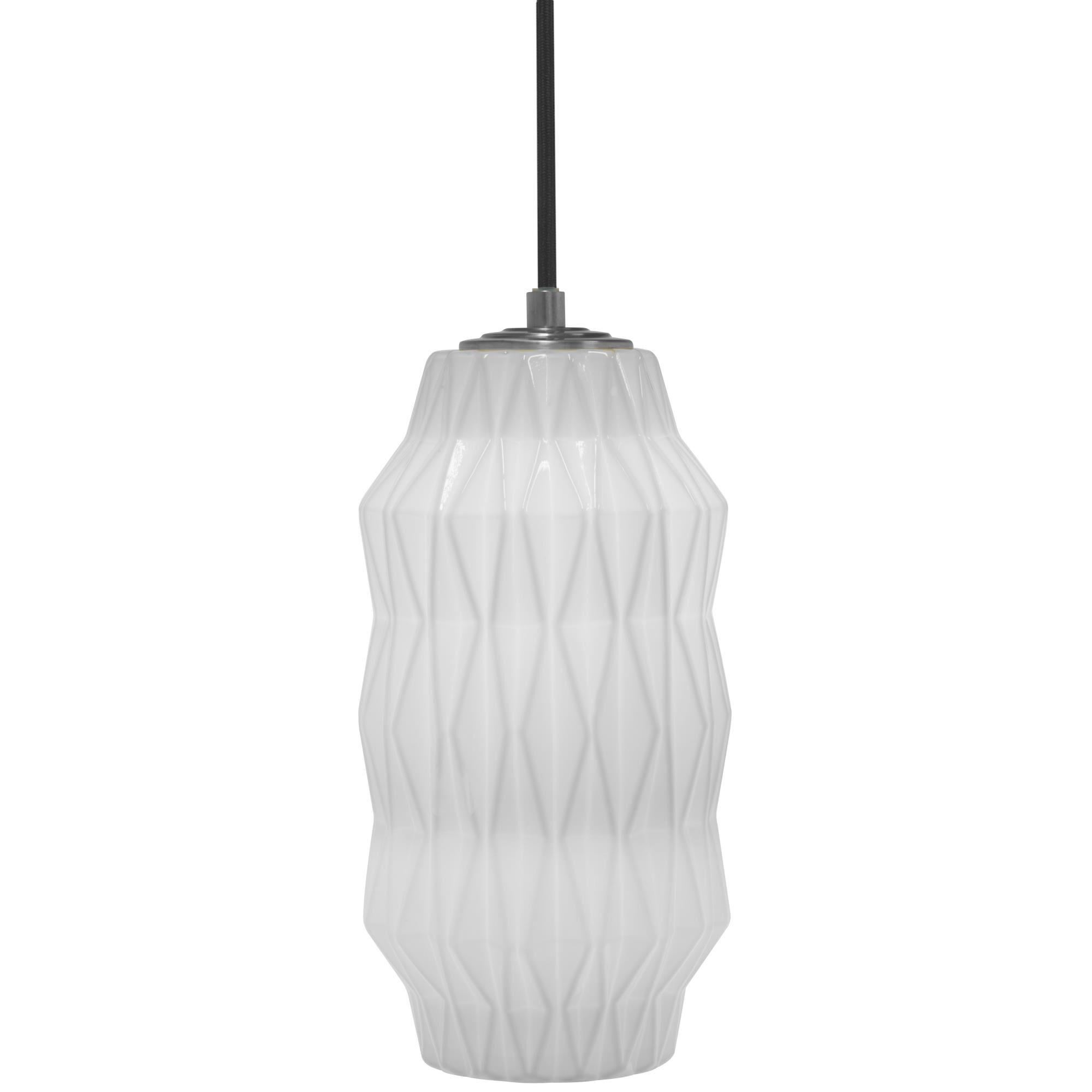 Shown in Gunmetal finish and White glass