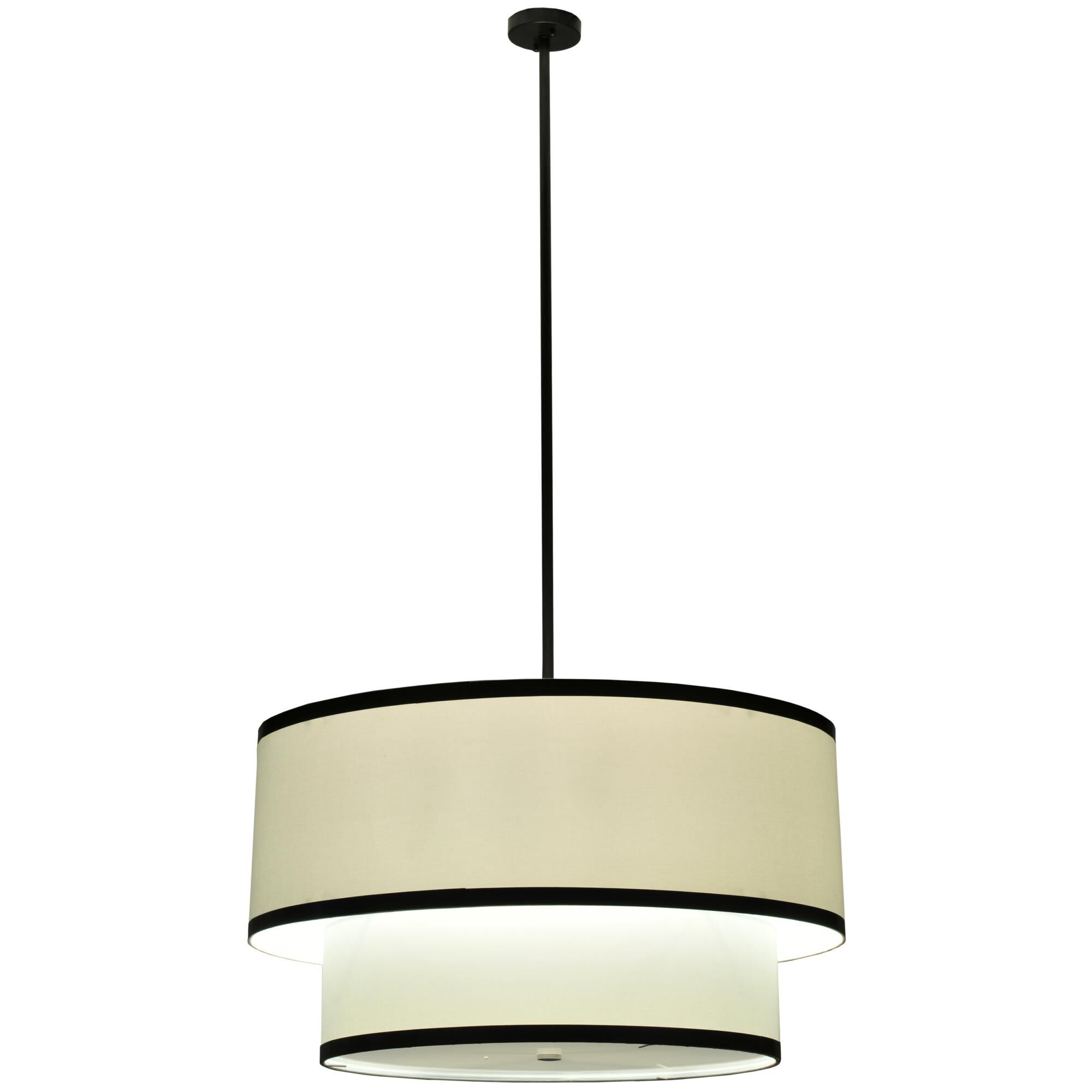 Shown in Craftsman Brown Finish finish and Cream Linen shade