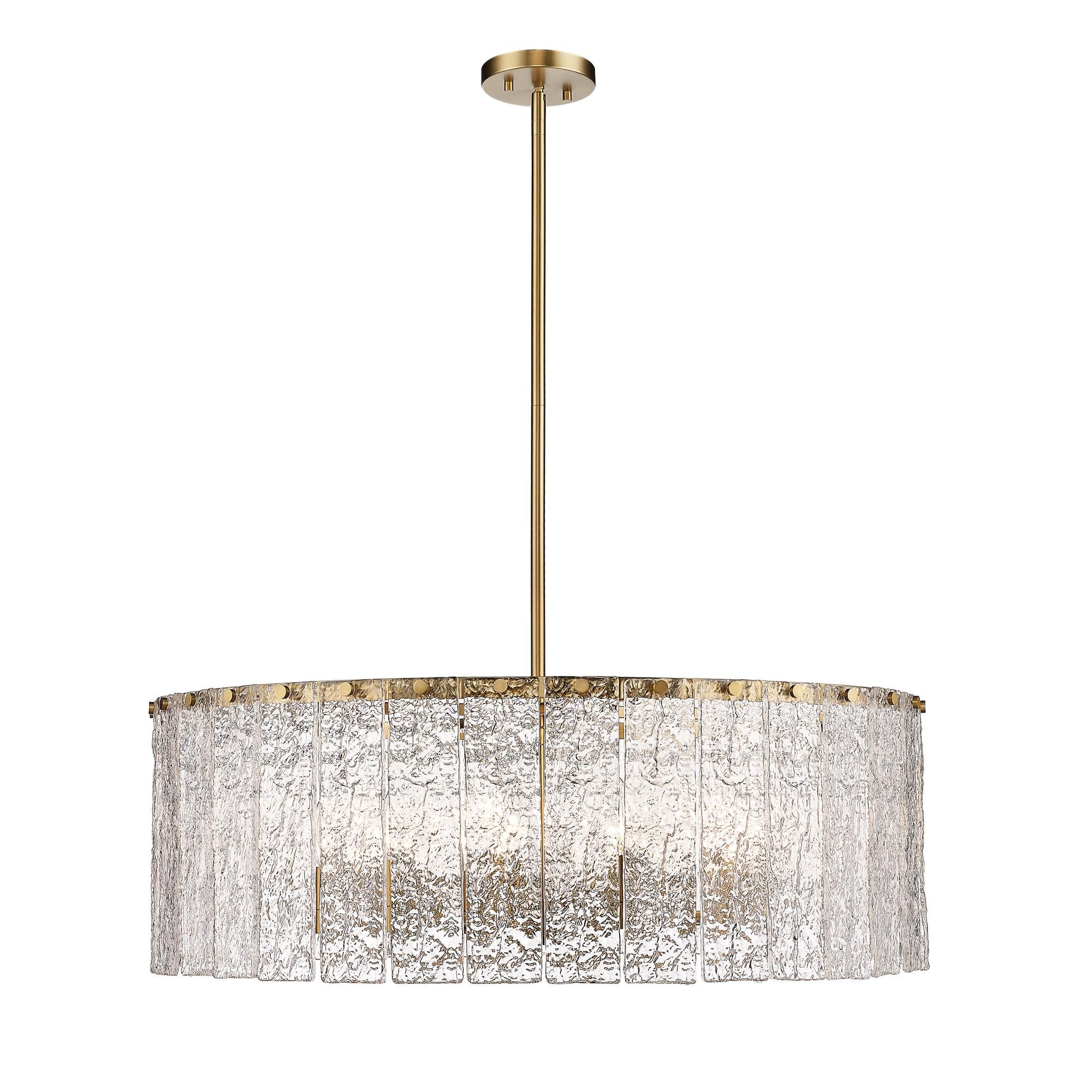 Shown in Modern Gold finish and Clear glass