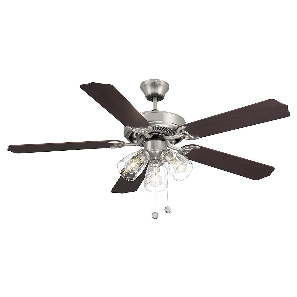 52 Inch Ceiling Fan with Light Kit by Meridian Lighting