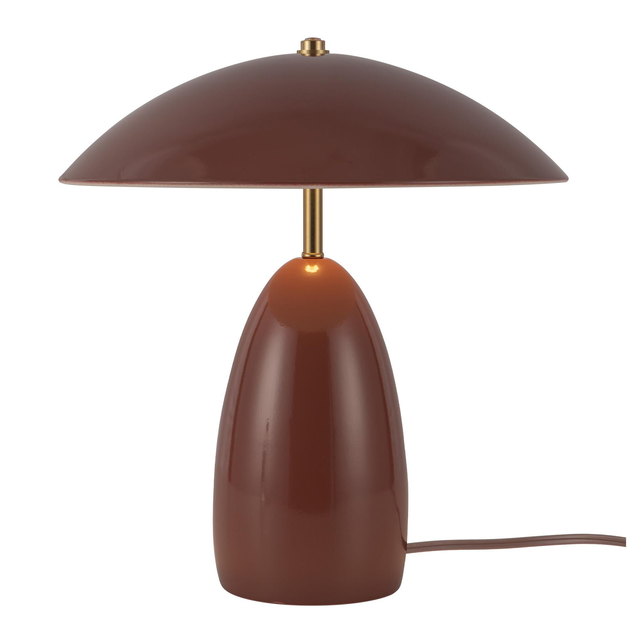 Shown in Burgundy finish and Steel shade