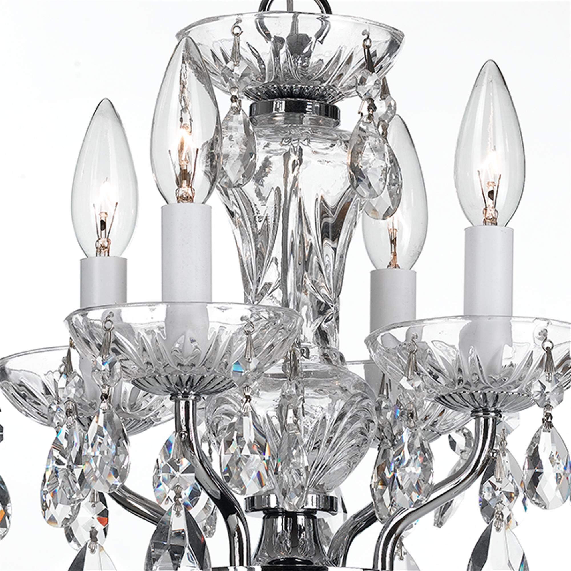 Traditional Crystal 11 Inch Chandelier,