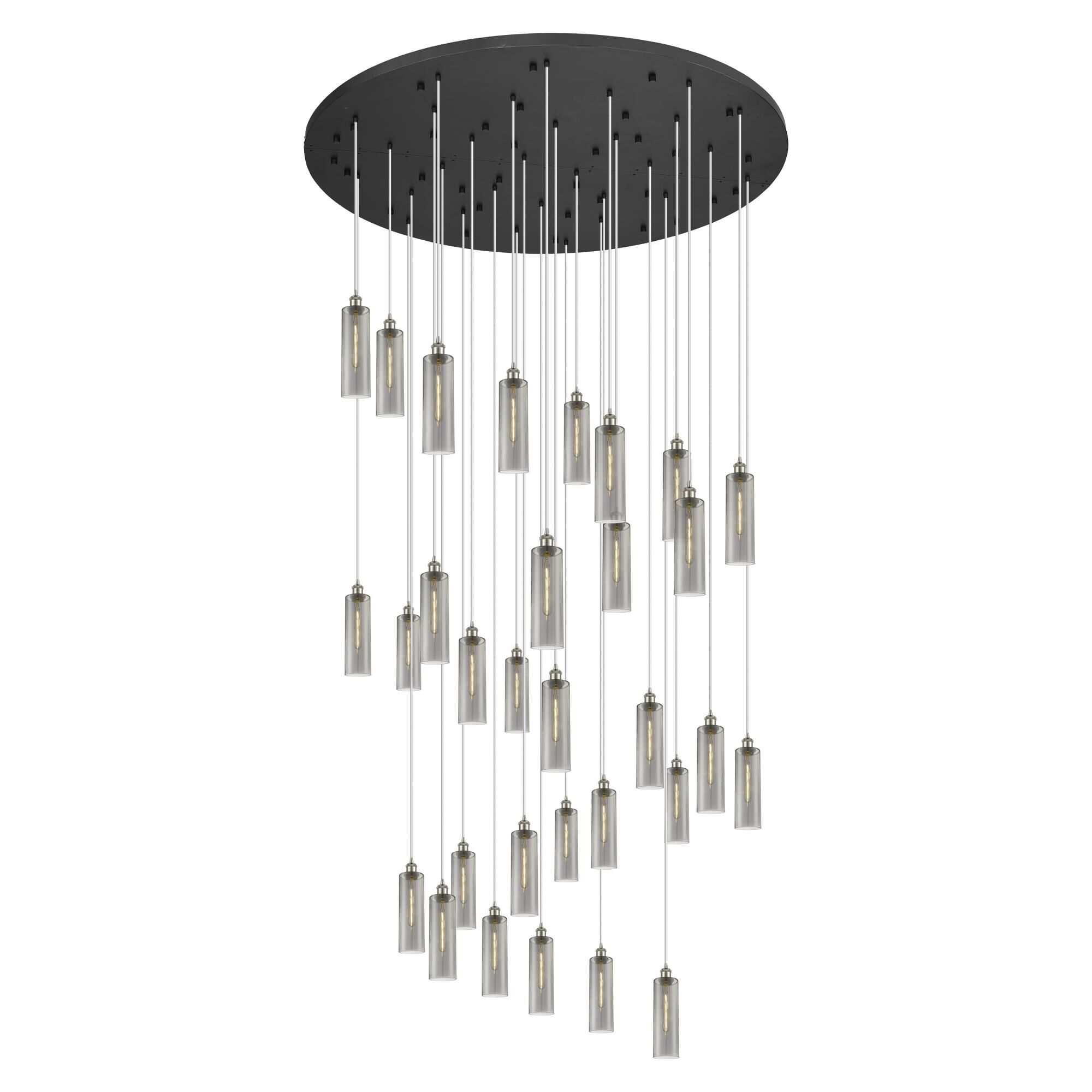 Shown in Satin Nickel finish and Light Smoke shade