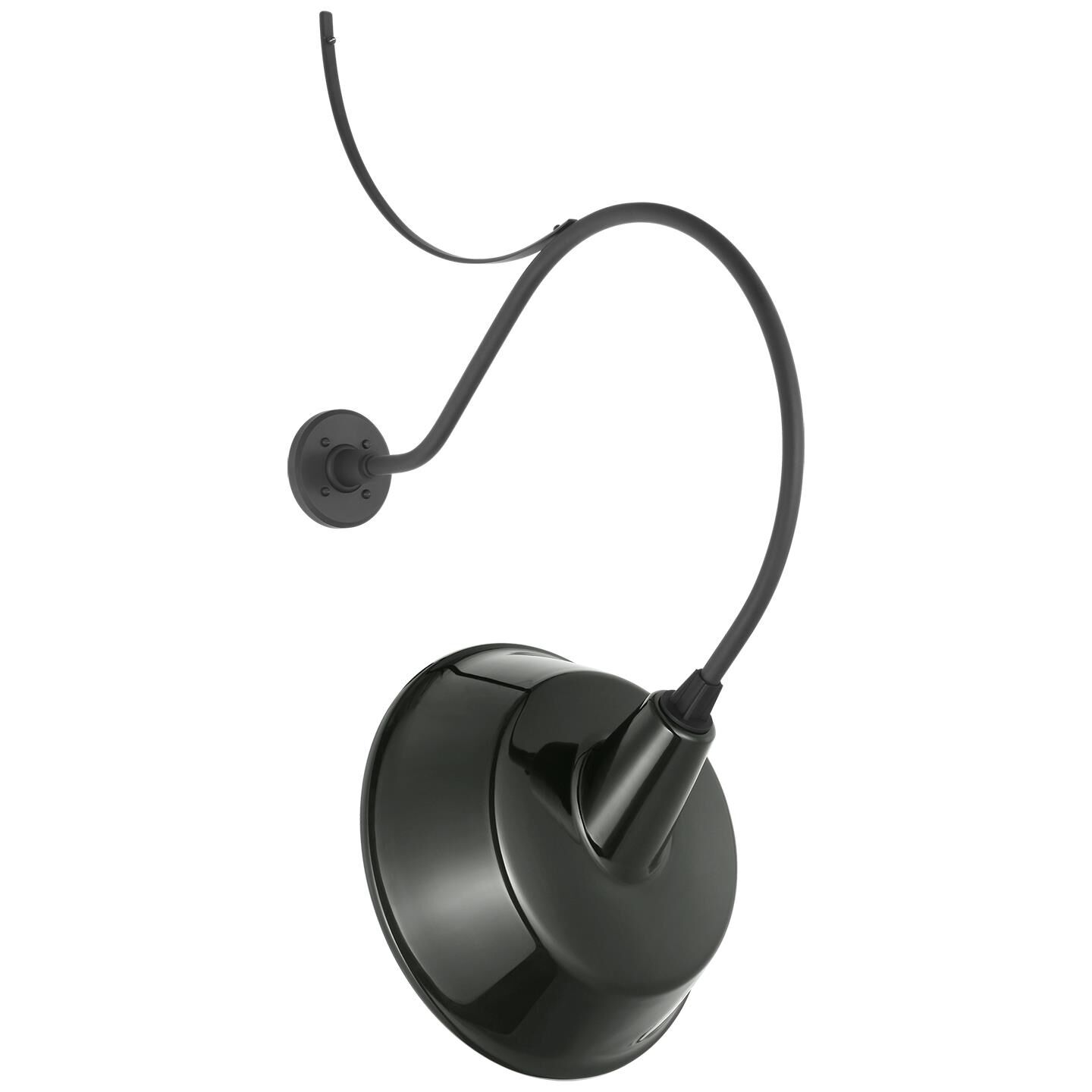 Shown in Matte Black finish and Green shade