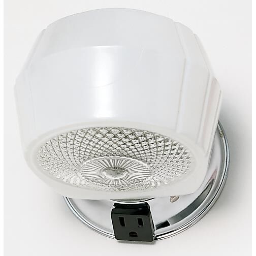 Shown in Polished Chrome finish and White Crystal glass