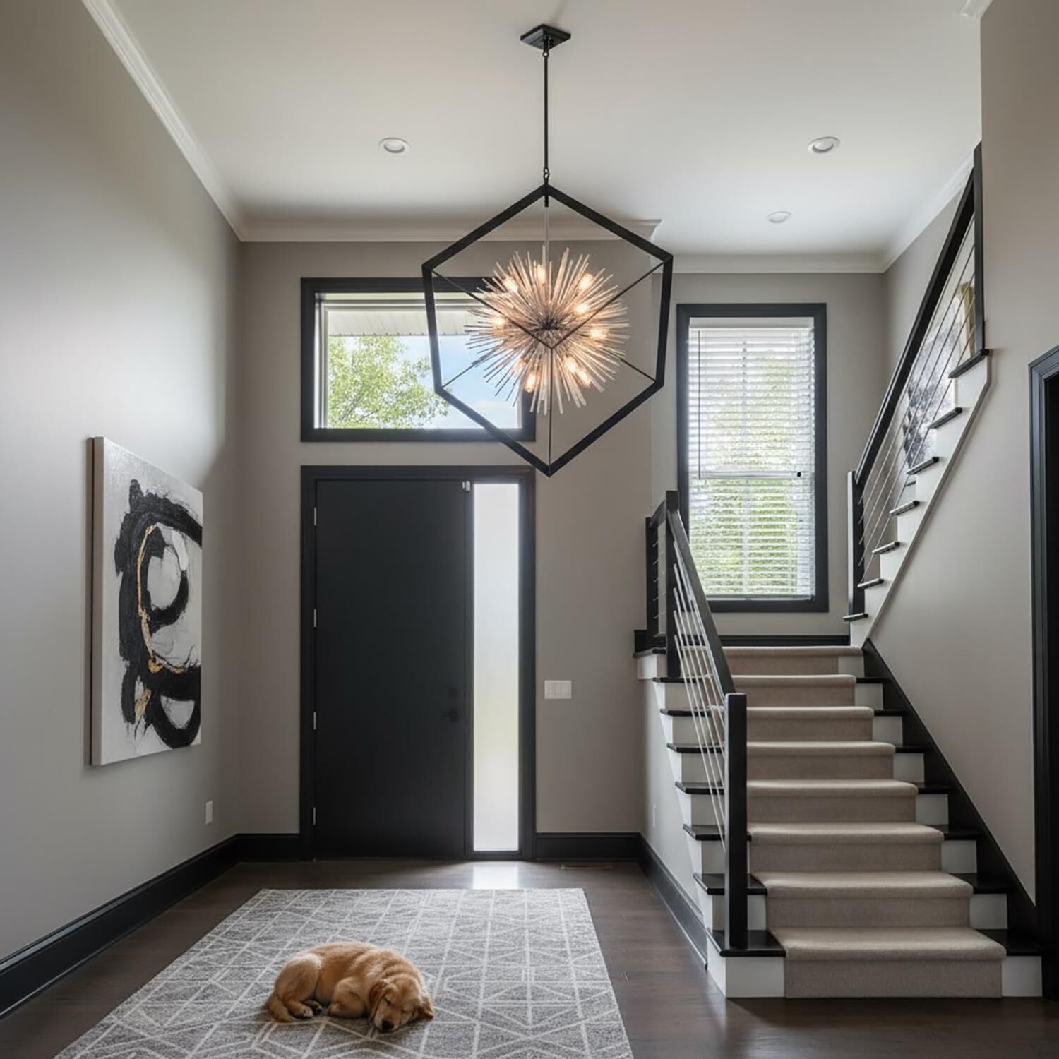 Sunburst 37 Inch Cage Pendant by Artcraft