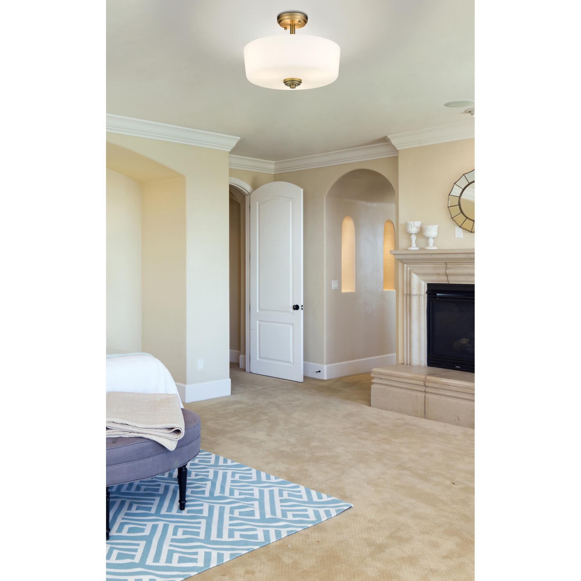 Arlington 14 Inch 3 Light Semi Flush Mount by Z-Lite